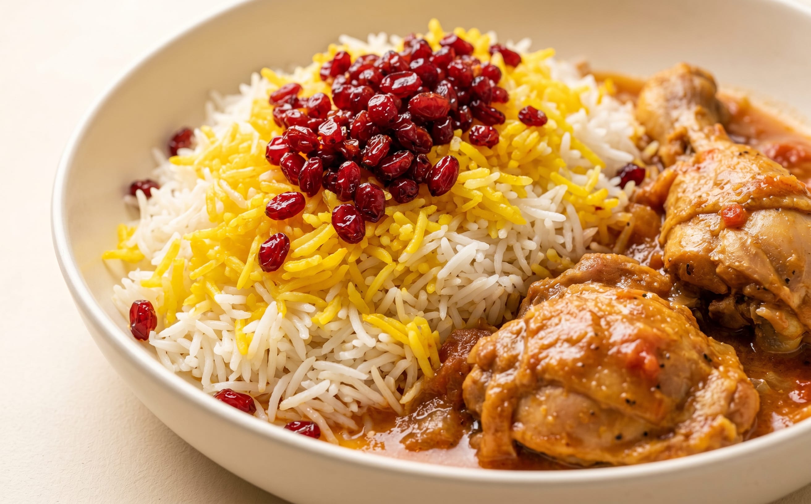 Zereshk Polo ba Morgh (Barberry Rice with Chicken)