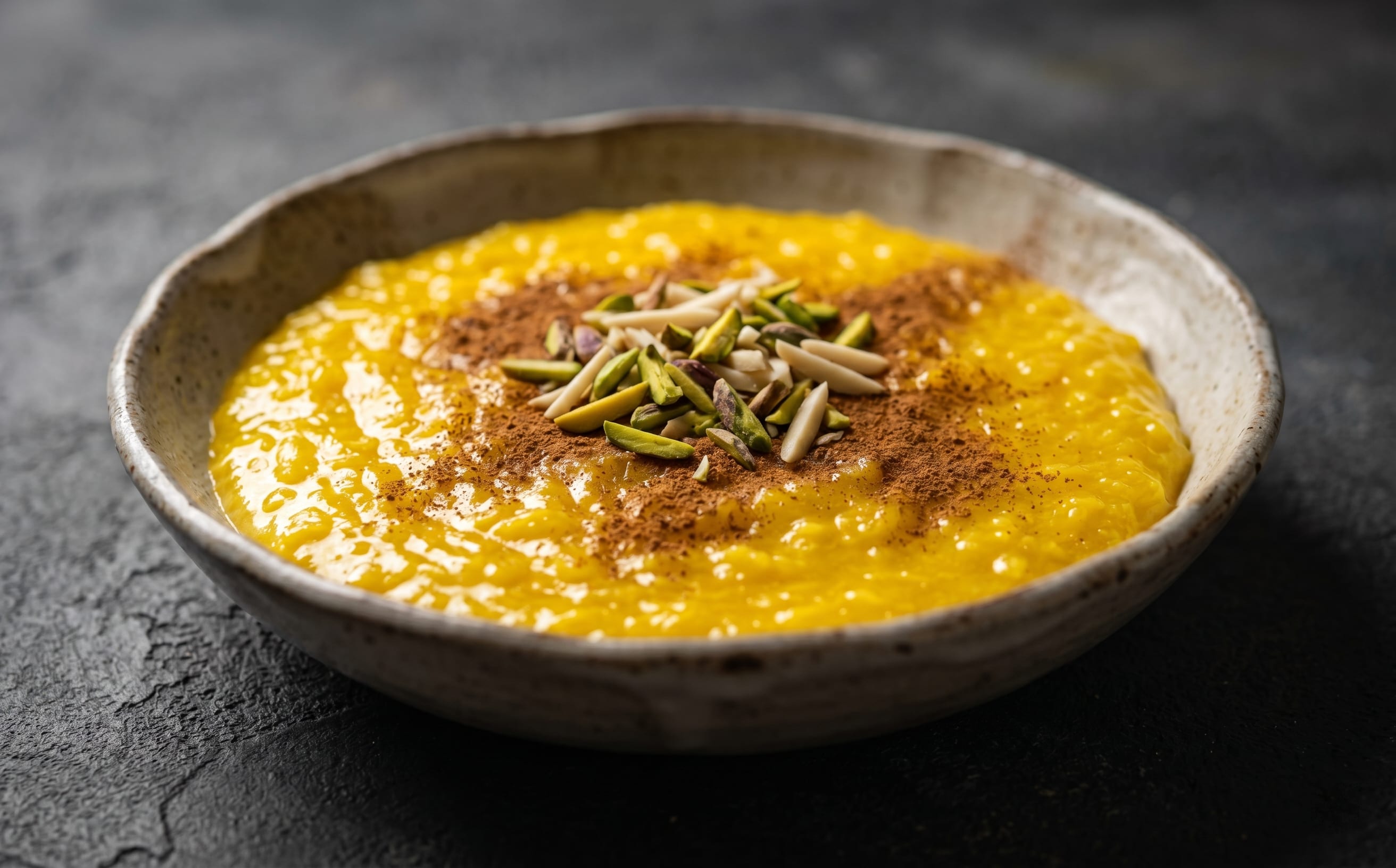 Sholeh Zard (Persian Saffron Rice Pudding)