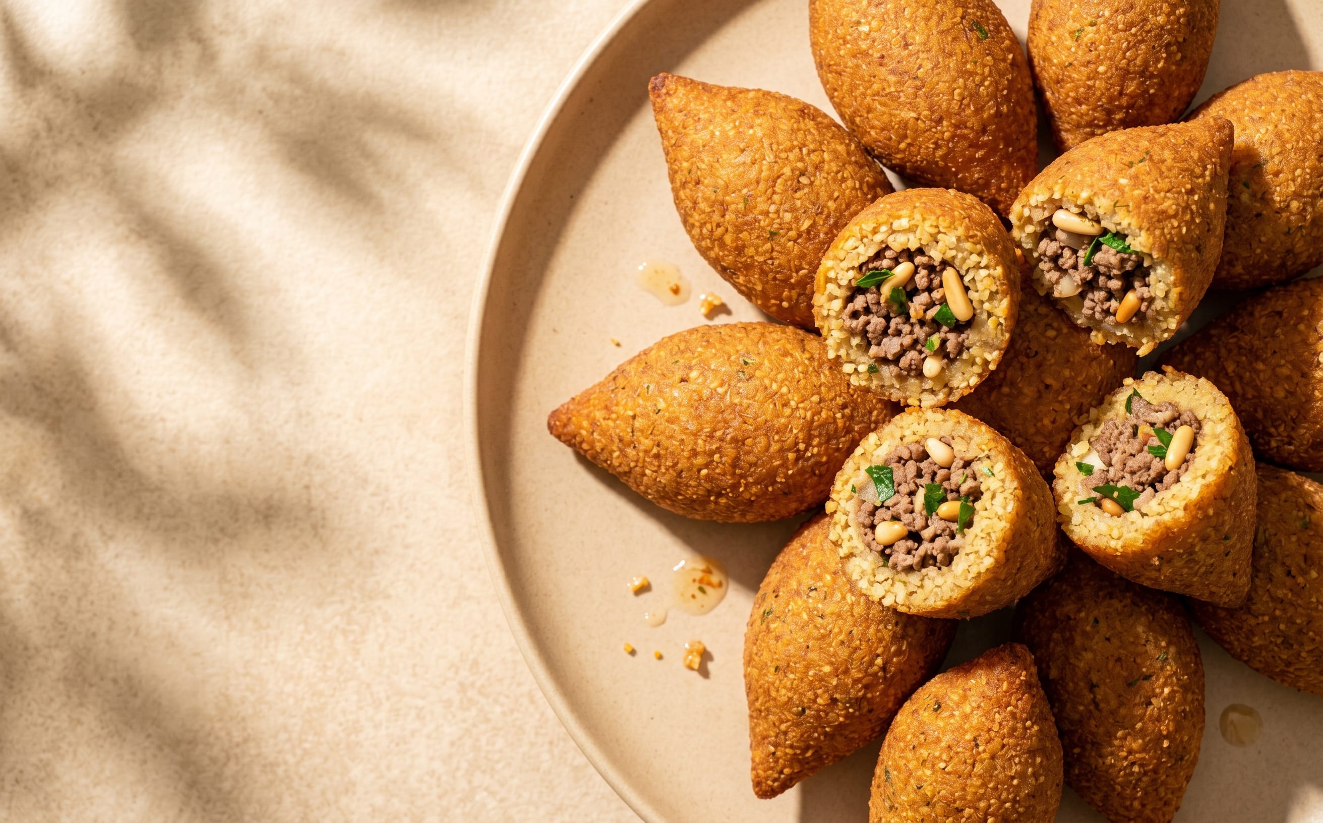 Kubba (Fried Bulgur and Meat Croquettes)