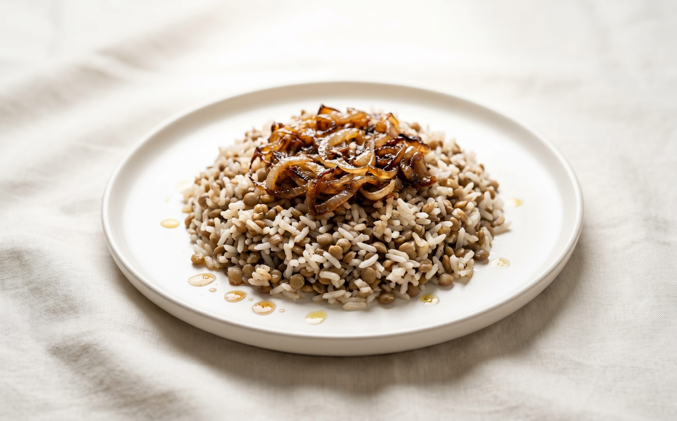 Mujaddara (Lentils and Rice with Caramelized Onions)