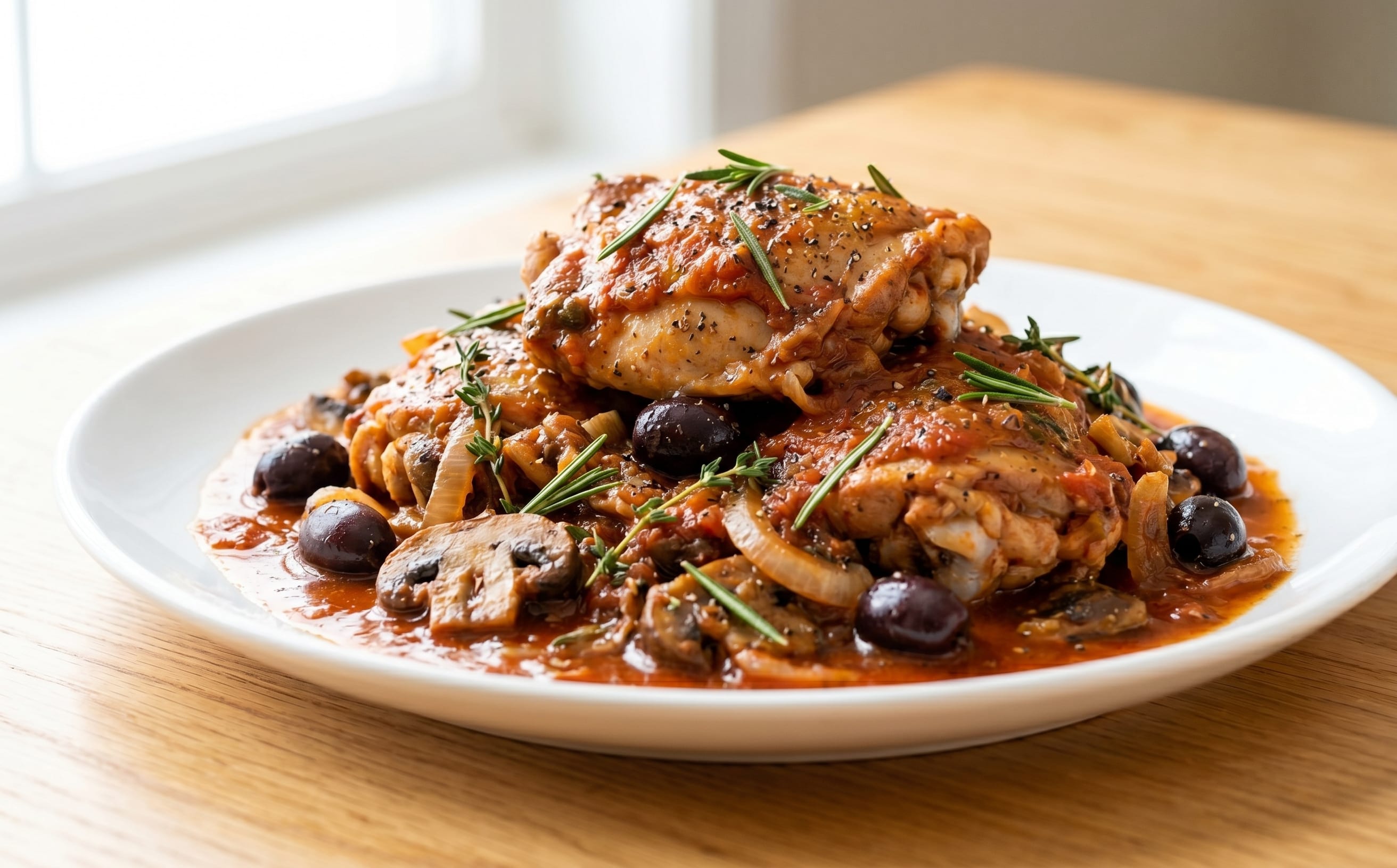 Pollo alla Cacciatora (Hunter-Style Chicken)