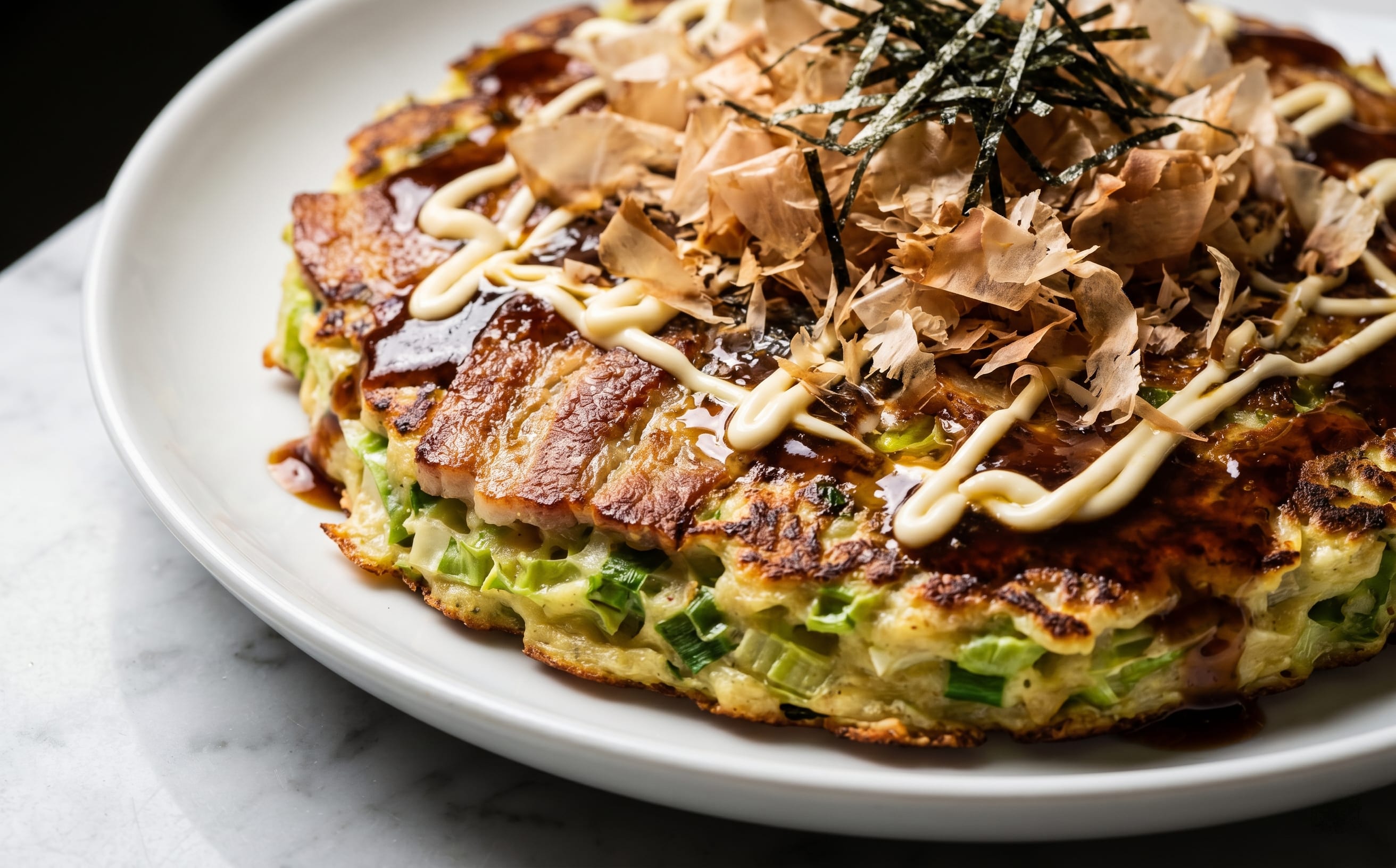 Okonomiyaki (Savory Cabbage Pancake)