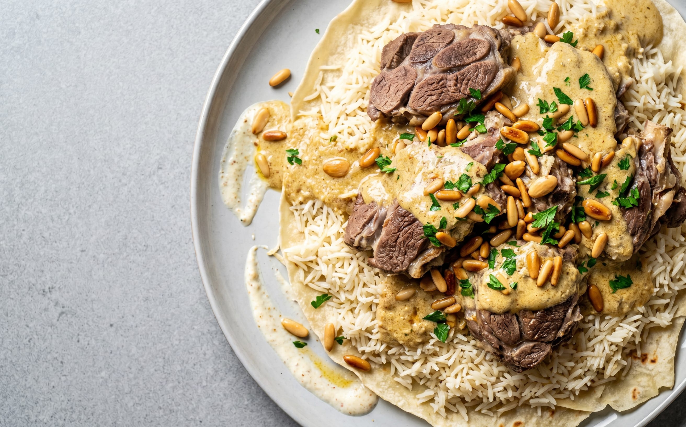 Mansaf (Lamb in Jameed Sauce with Rice)