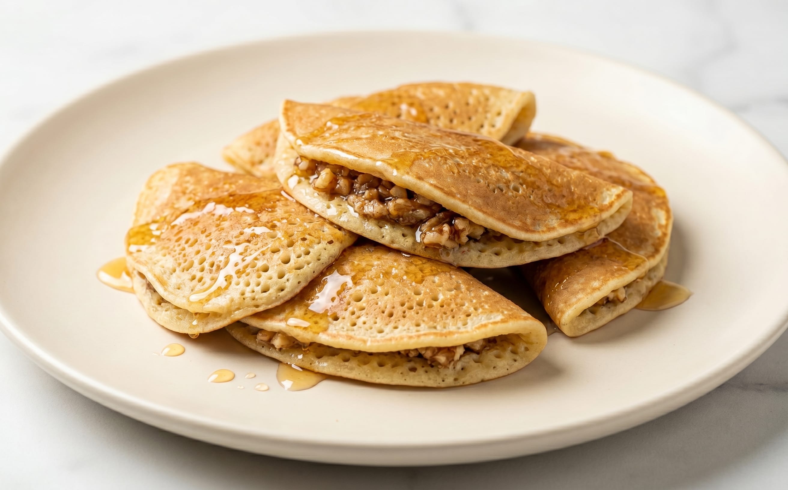 Qatayef (Walnut-Stuffed Pancakes)