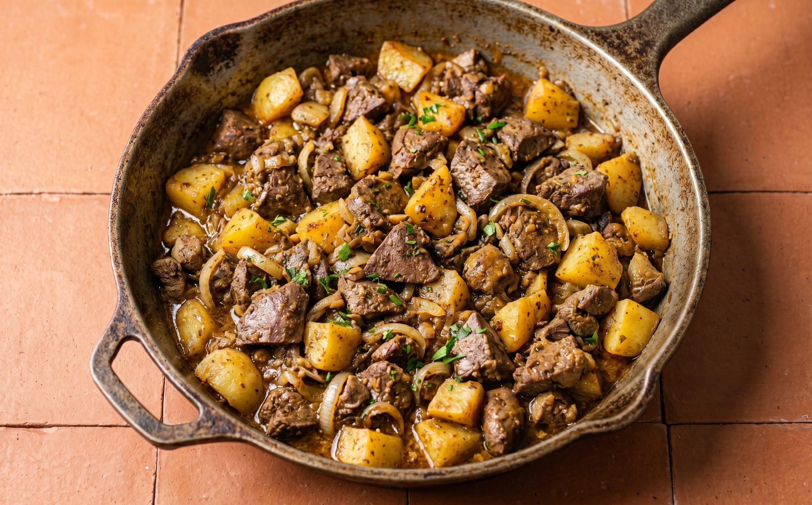 Kuyrdak (Offal and Potato Skillet)