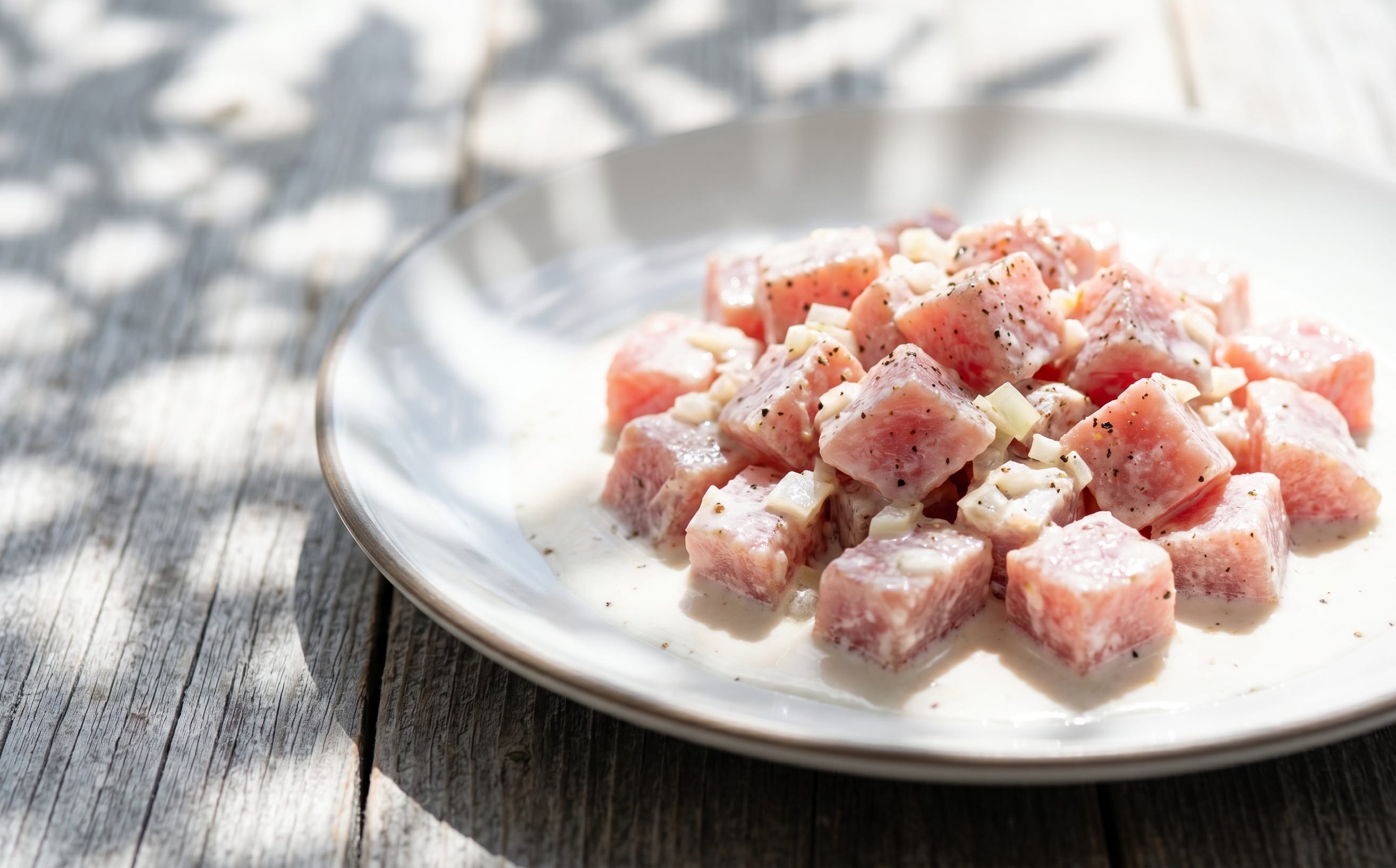 Kiribati-Style Raw Tuna in Coconut Milk