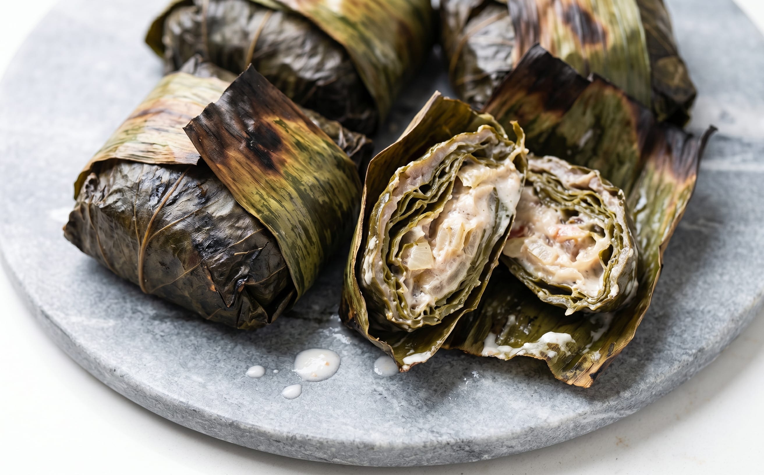 Kiribati-Style Taro Leaf and Coconut Parcels