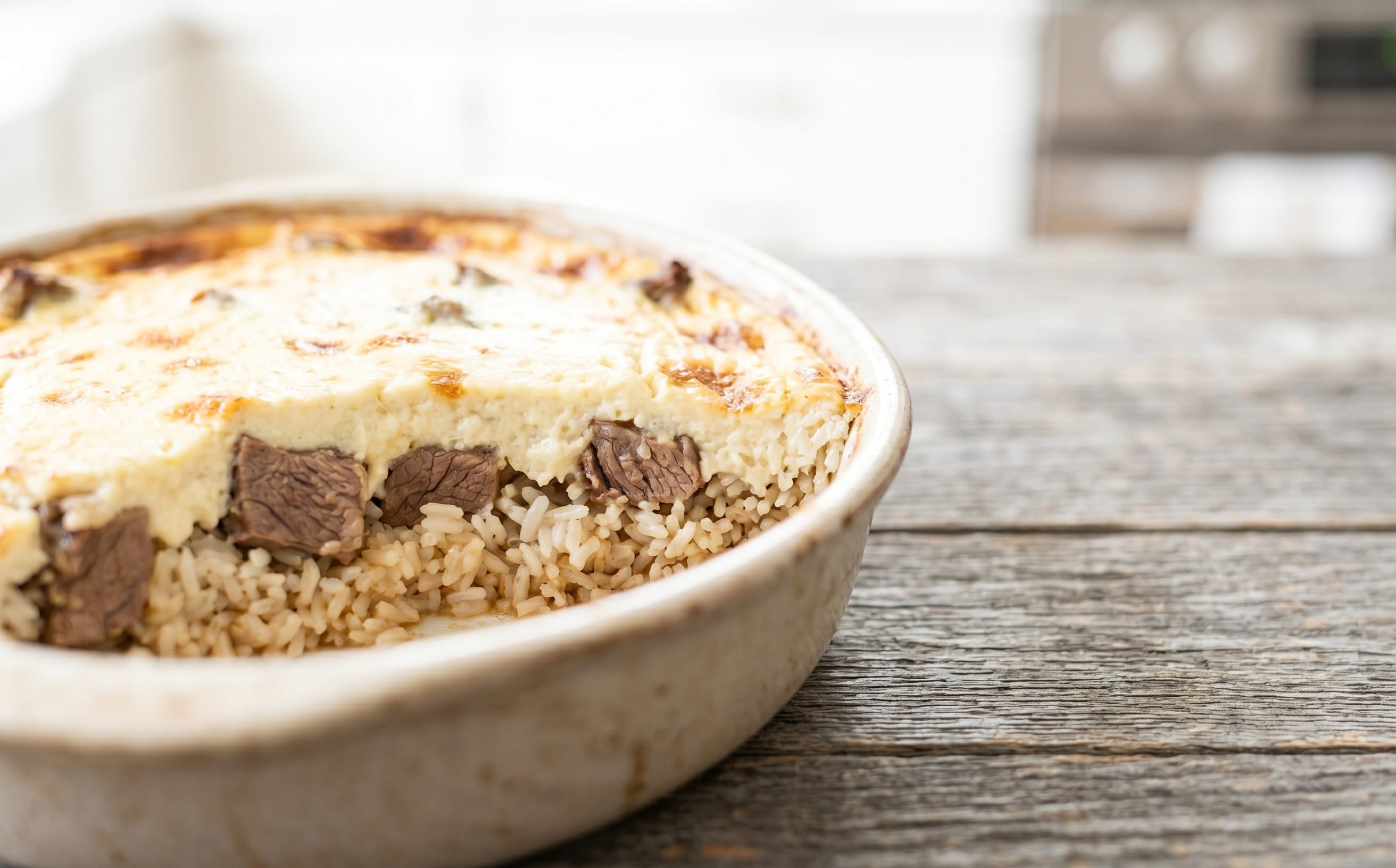 Tavë Kosi (Baked Lamb and Yogurt Casserole)