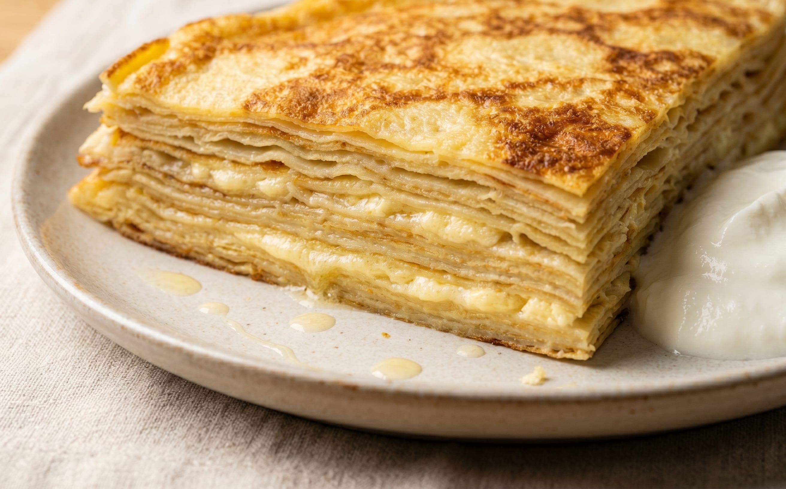 Flija (Layered Cream Pancake)