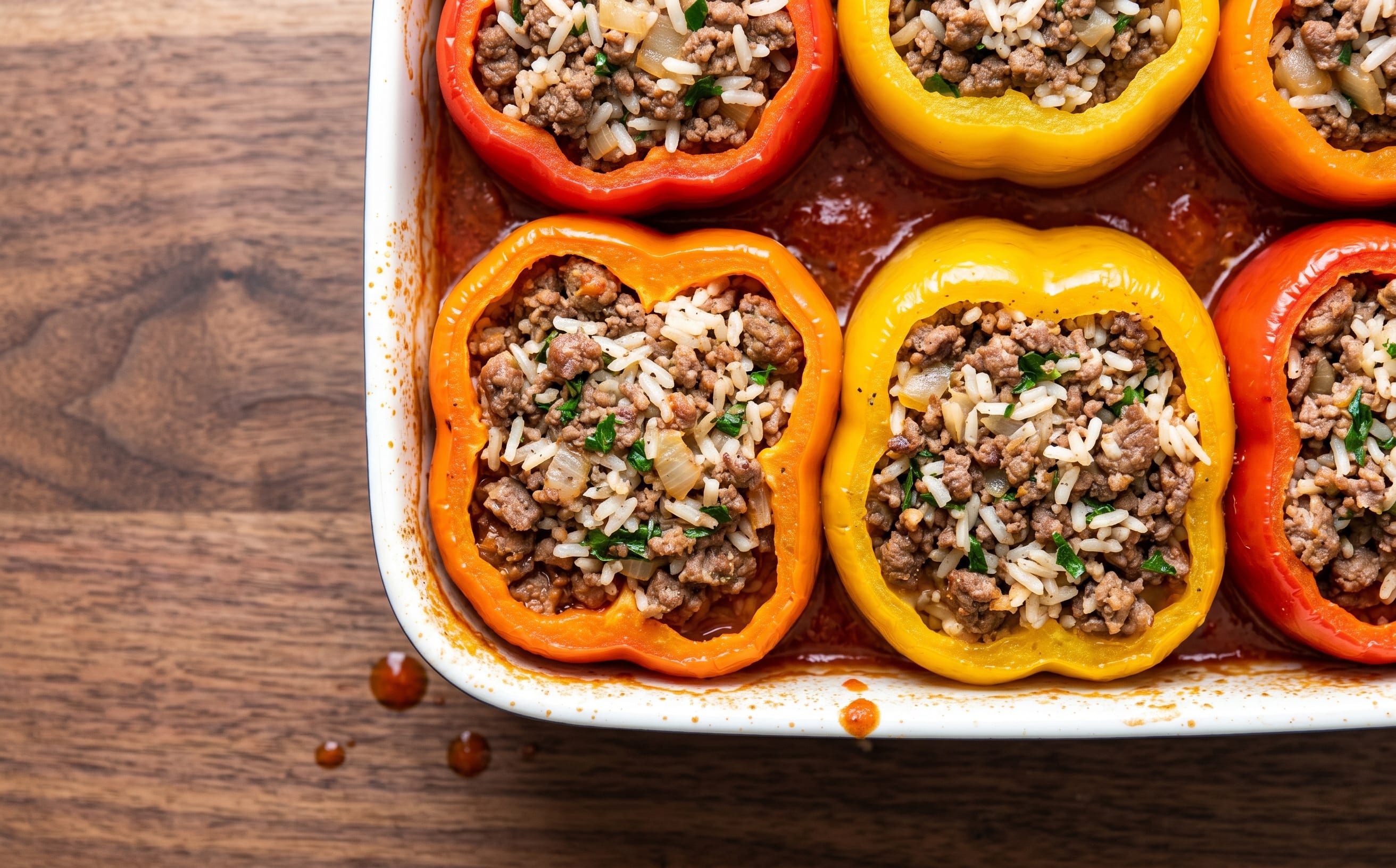 Speca të Mbushura (Stuffed Bell Peppers)