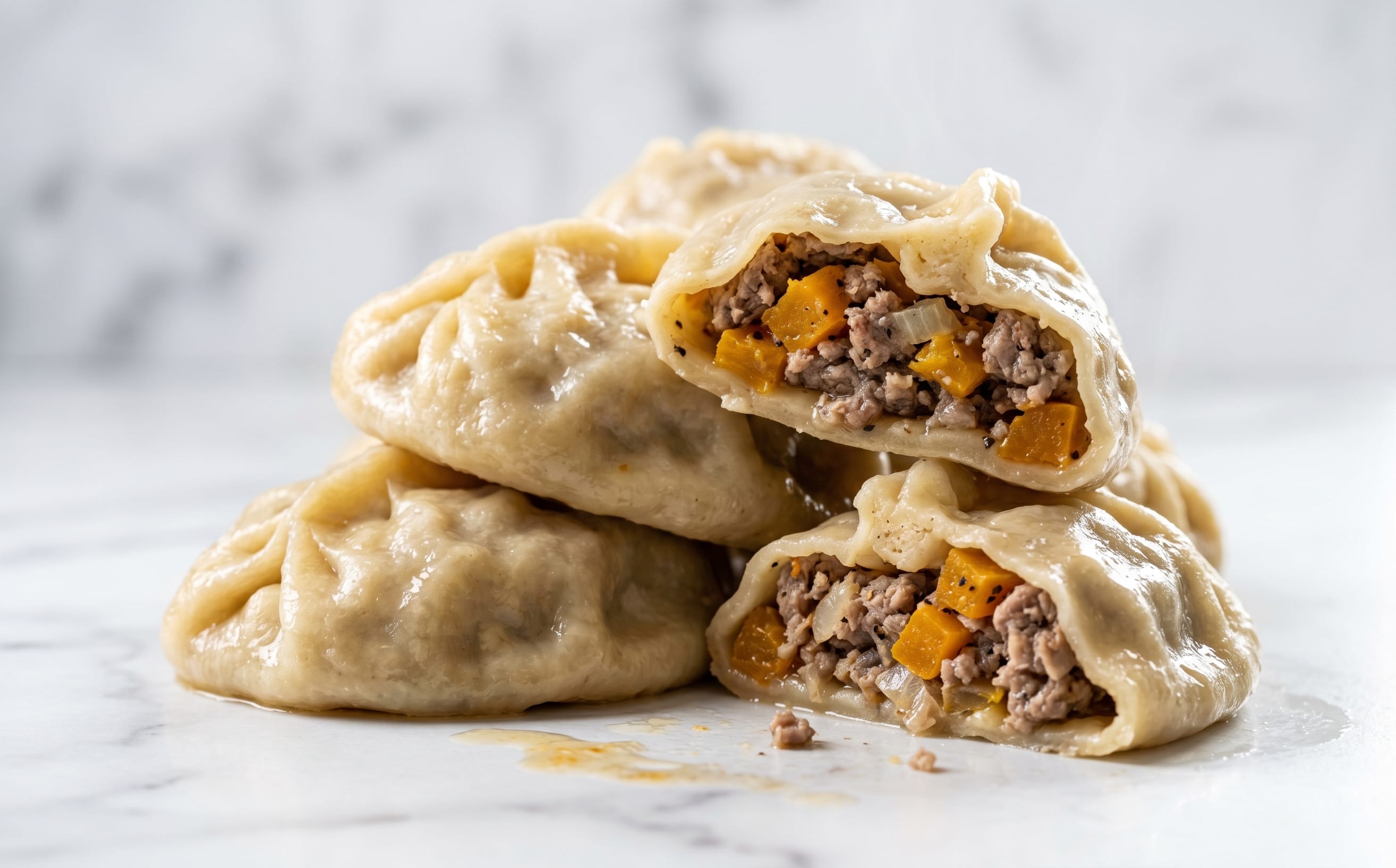 Manty (Steamed Lamb and Pumpkin Dumplings)