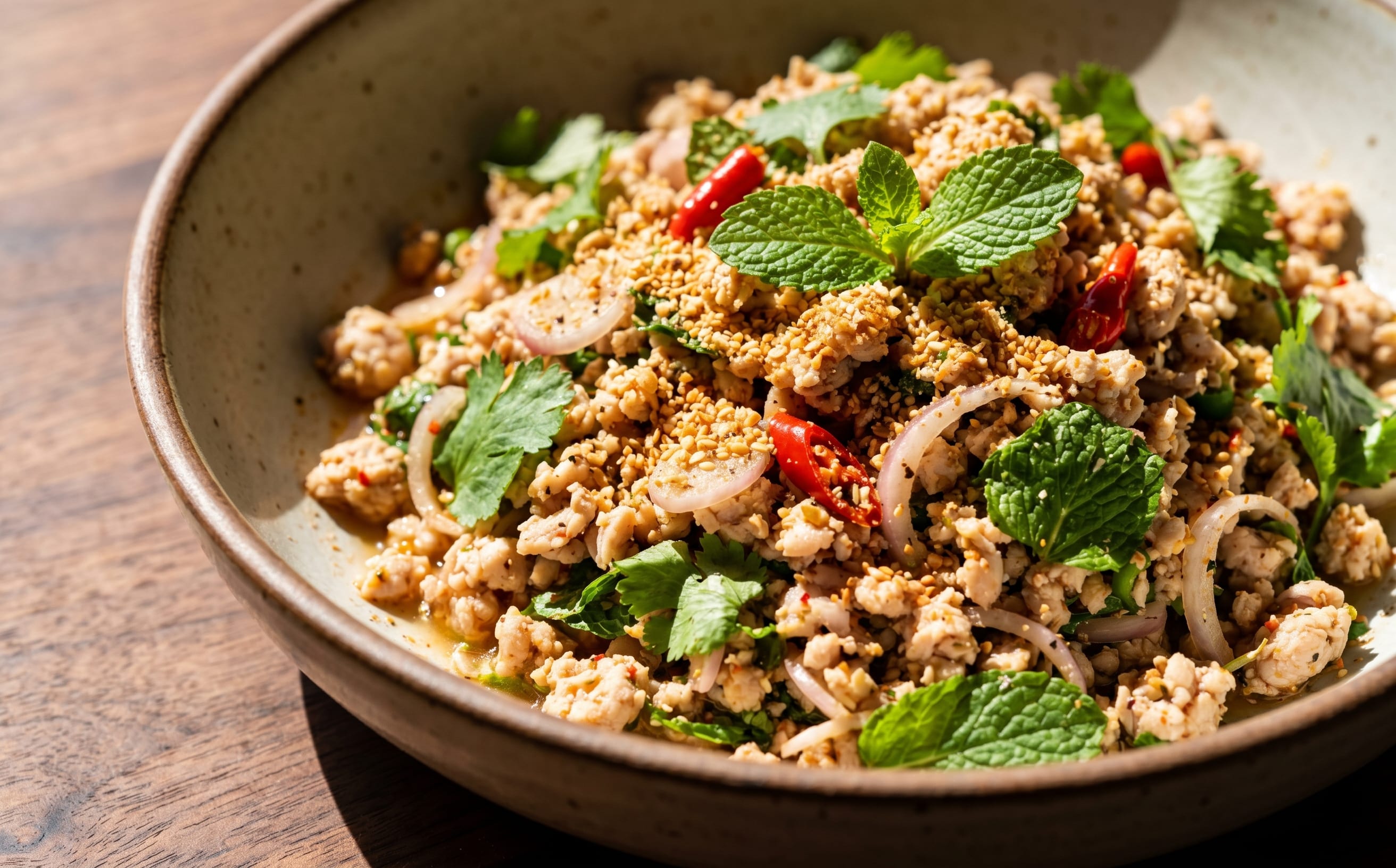 Larb Gai (Minced Chicken and Herb Salad)