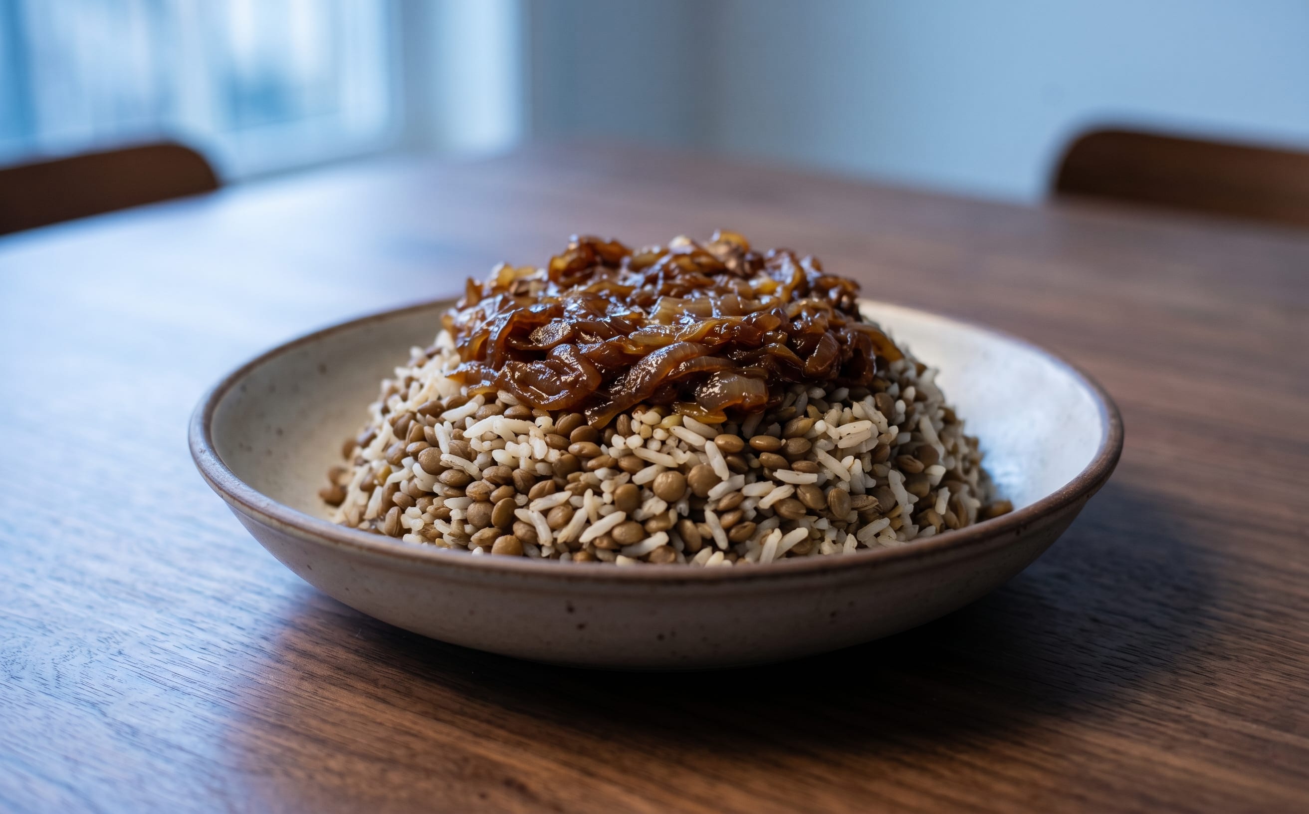 Mujadara (Lentils and Rice with Caramelized Onions)