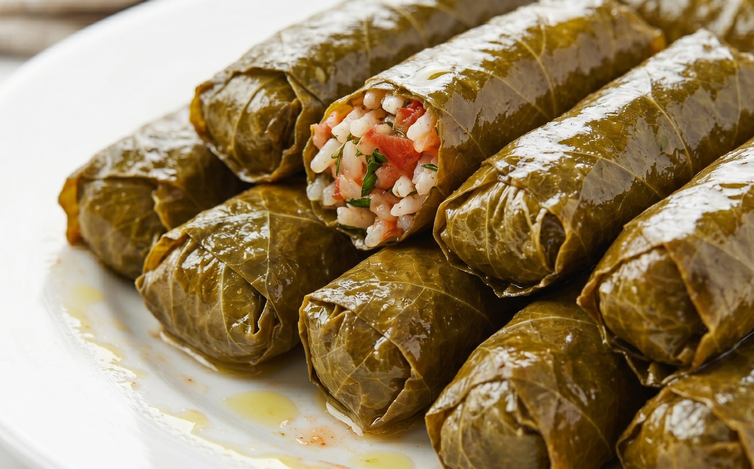 Warak Enab (Stuffed Grape Leaves)