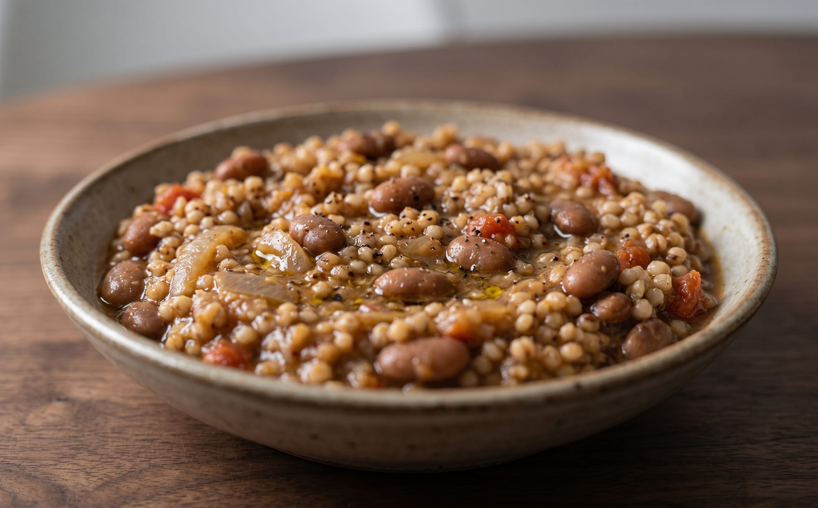 Nyekoe (Sorghum and Bean Stew)
