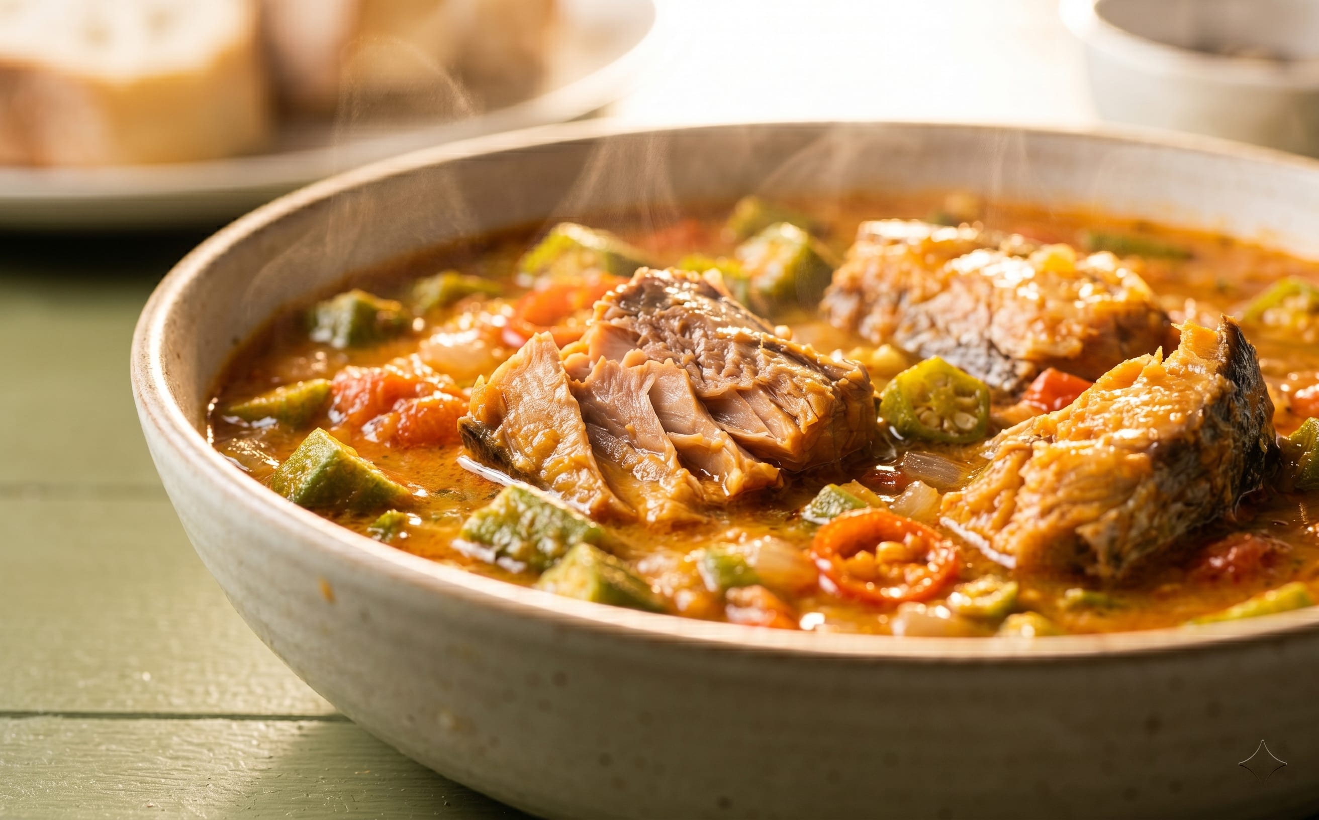 Okra Soup with Smoked Fish