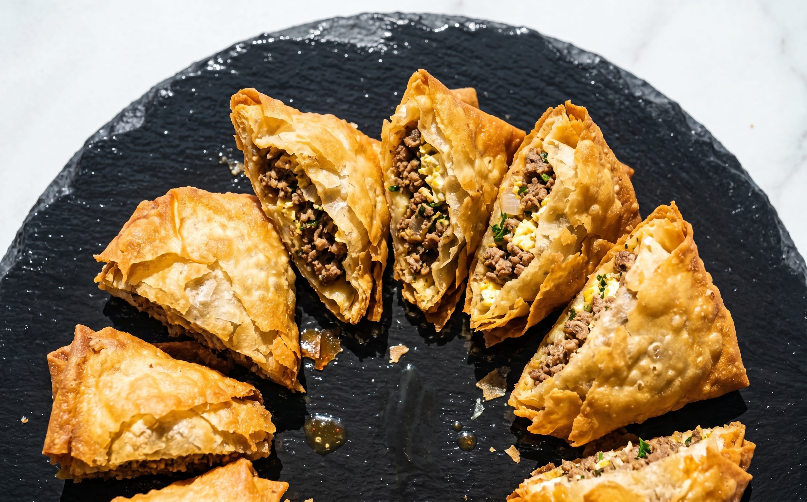 Bureek (Crispy Meat-Filled Pastries)