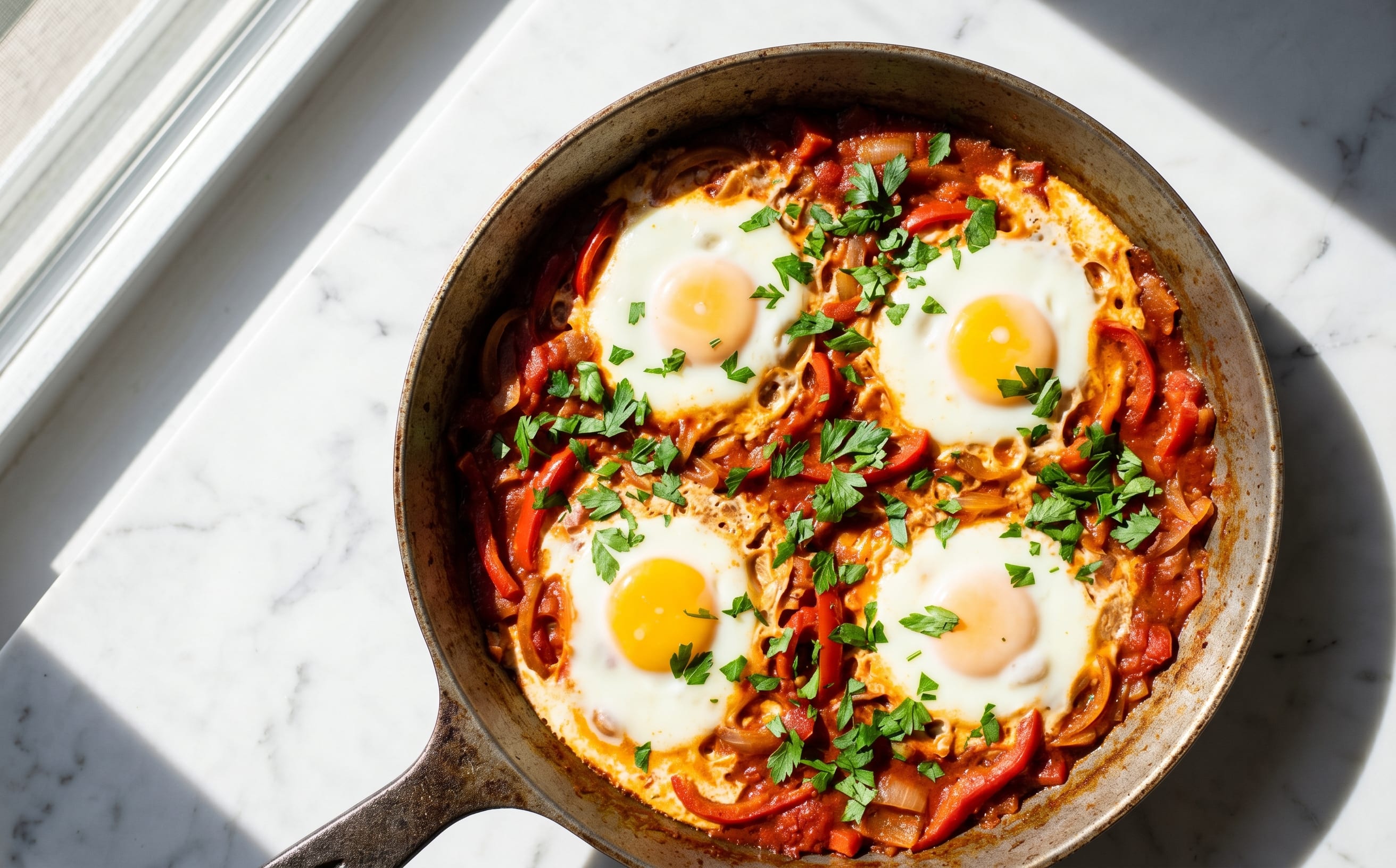 Shakshuka (Eggs in Spiced Tomato Sauce)