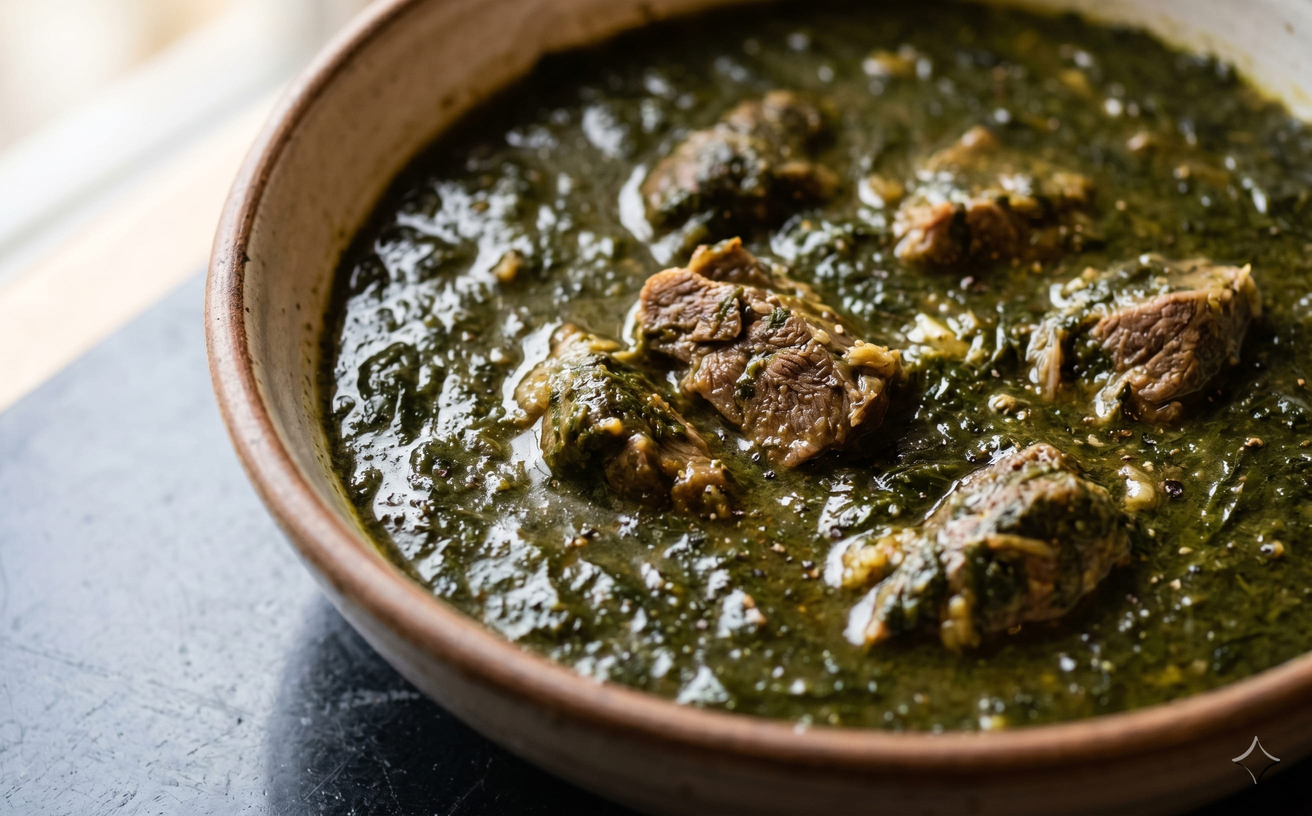 Molokhia (Jute Leaf Stew with Lamb)
