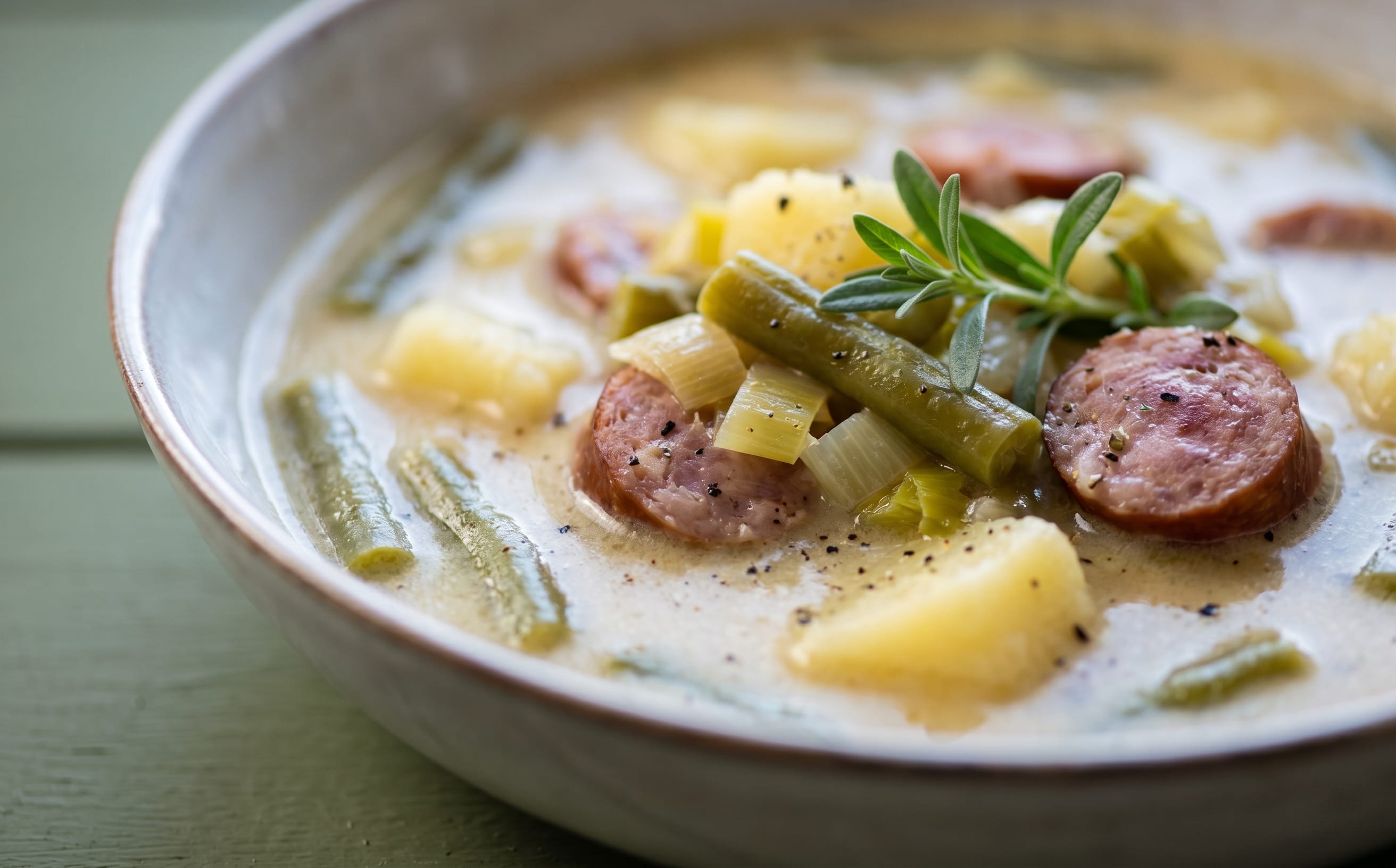 Bouneschlupp (Green Bean and Potato Soup)