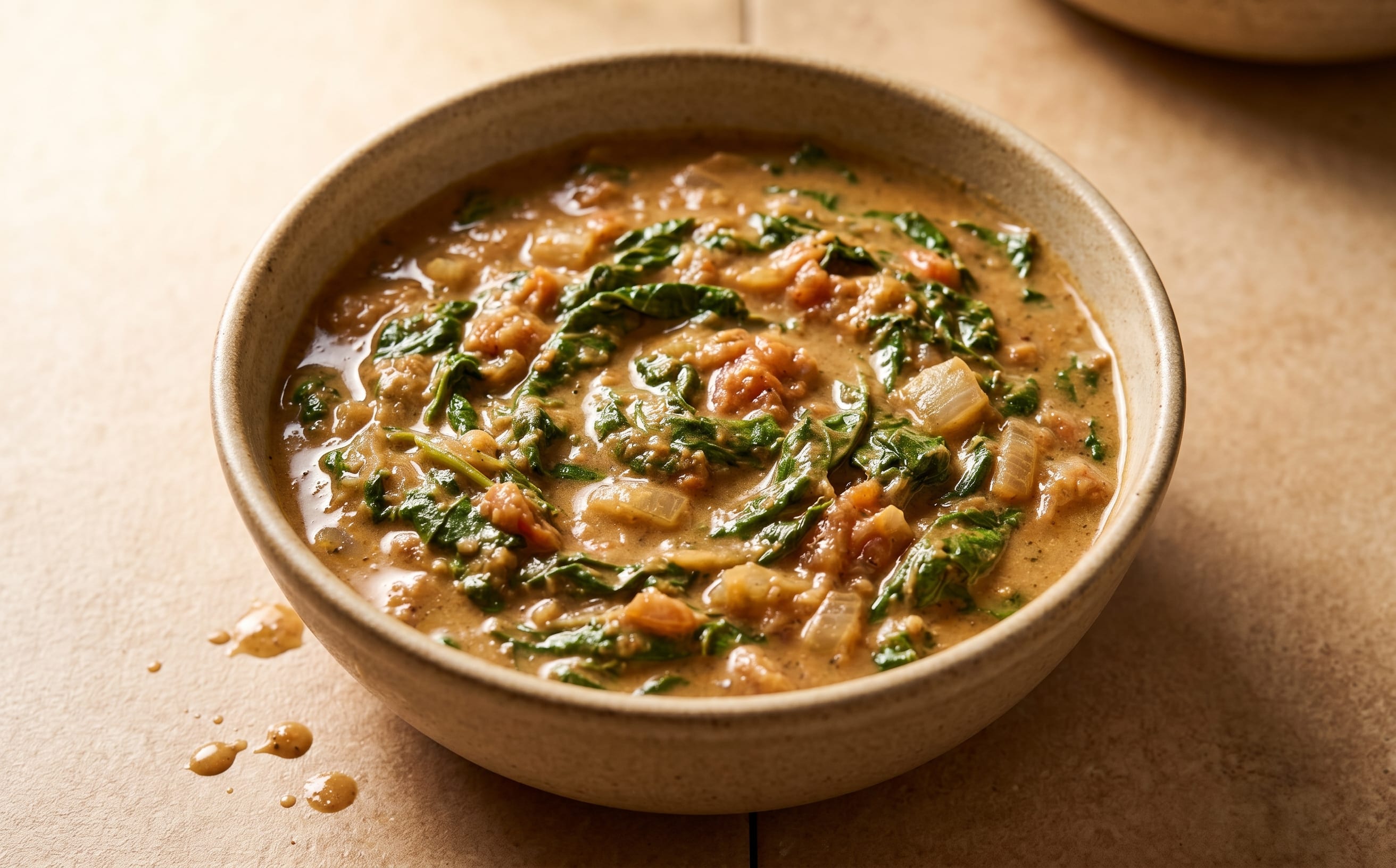 Mkhwani ndi Mtedza (Pumpkin Leaves with Peanuts)