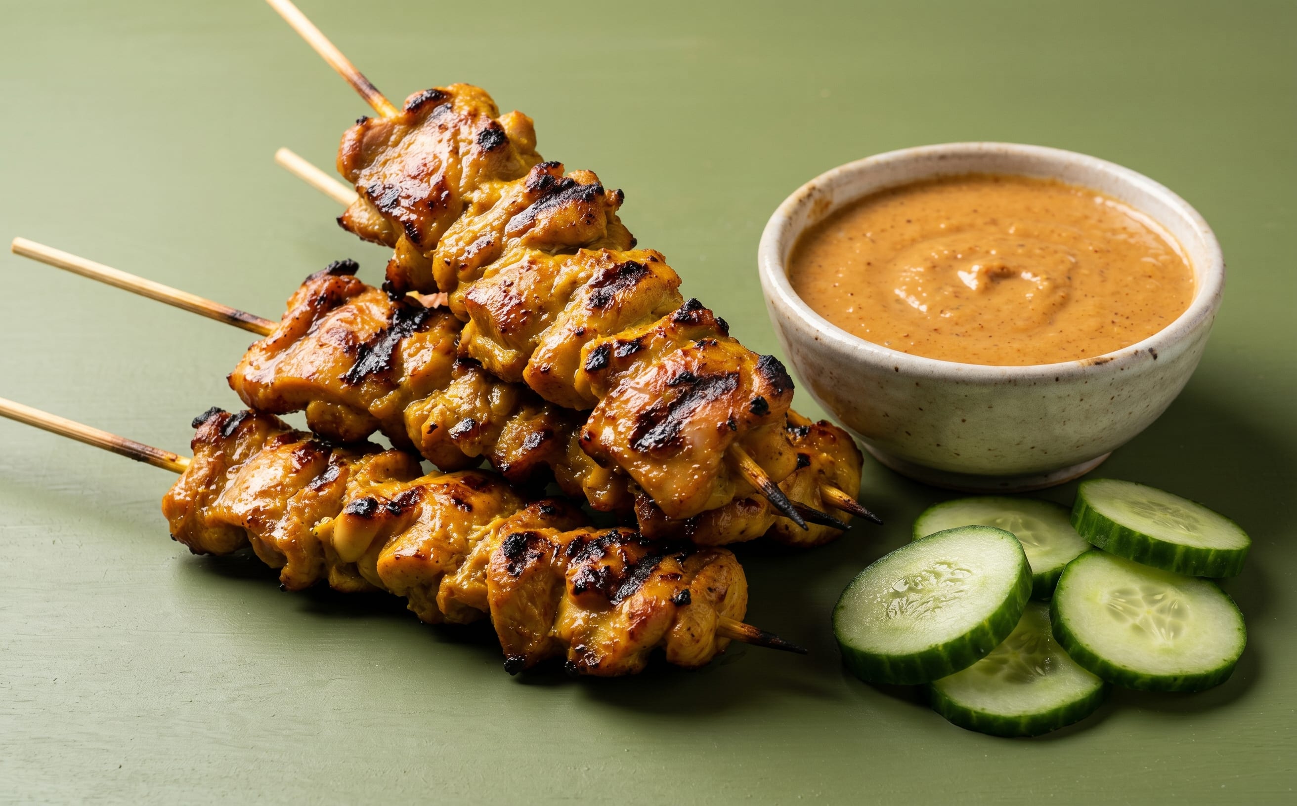 Satay Ayam (Chicken Satay with Peanut Sauce)