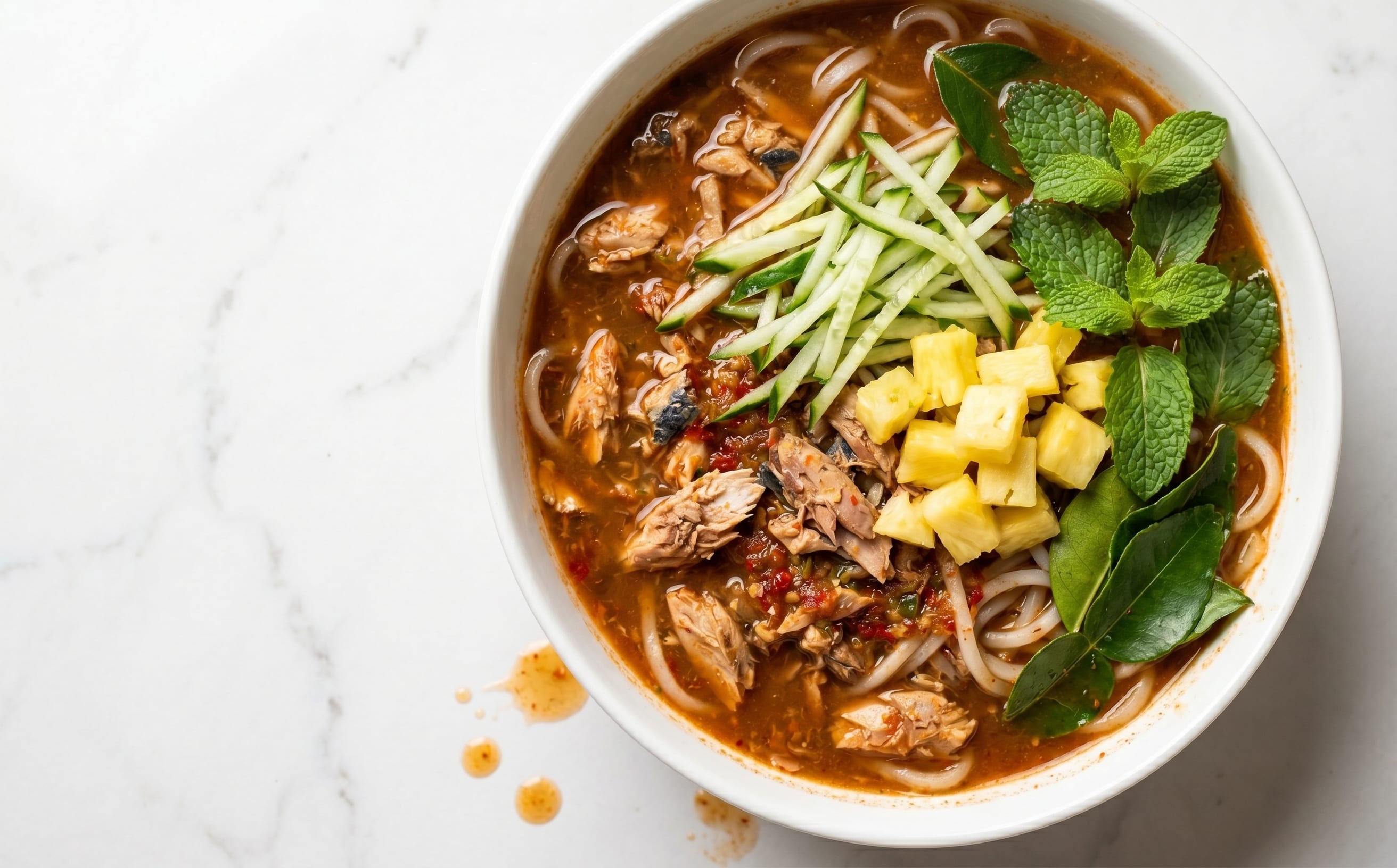 Asam Laksa (Tamarind Fish Noodle Soup)