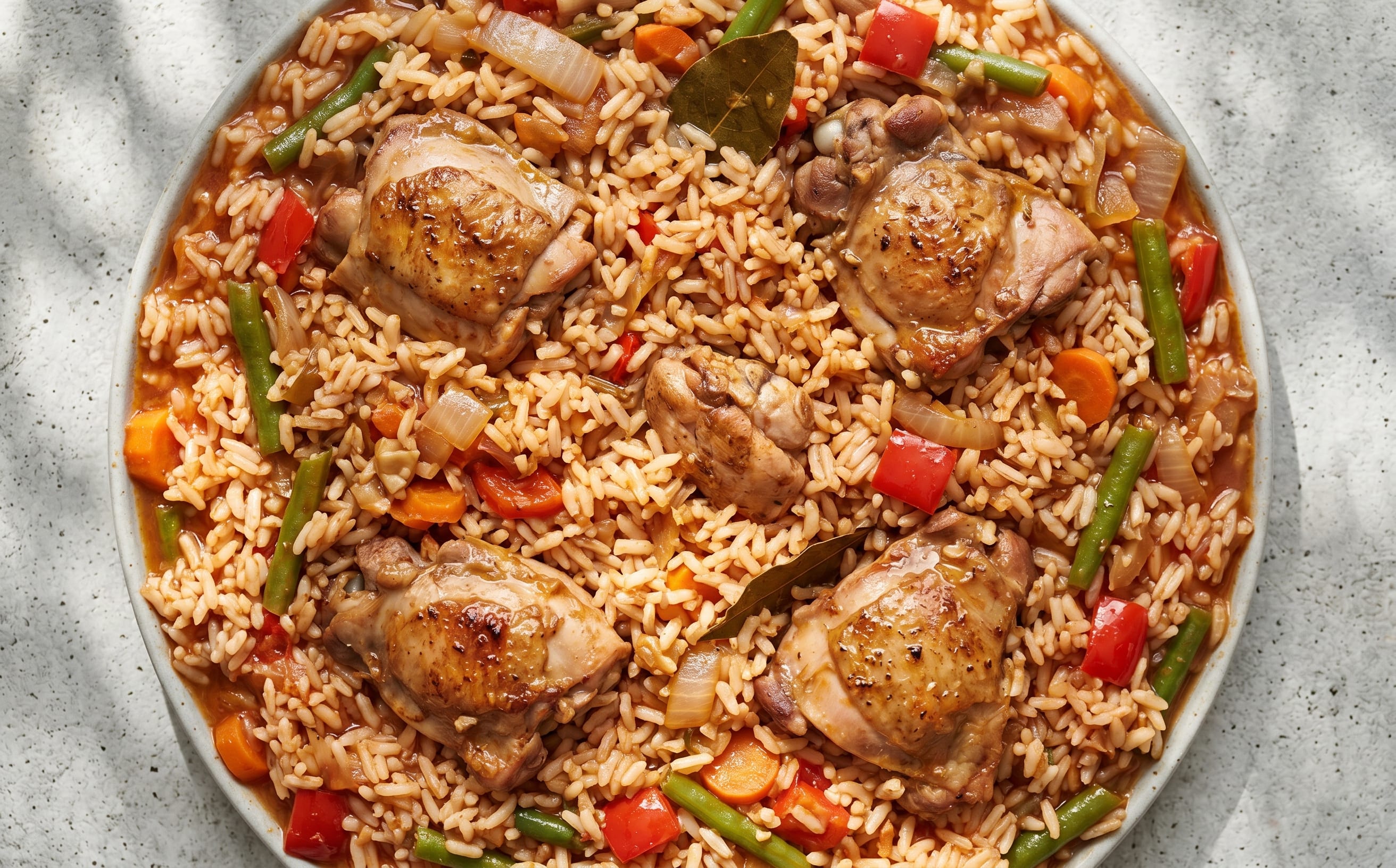 Riz au Gras au Poulet (Tomato Rice with Chicken)