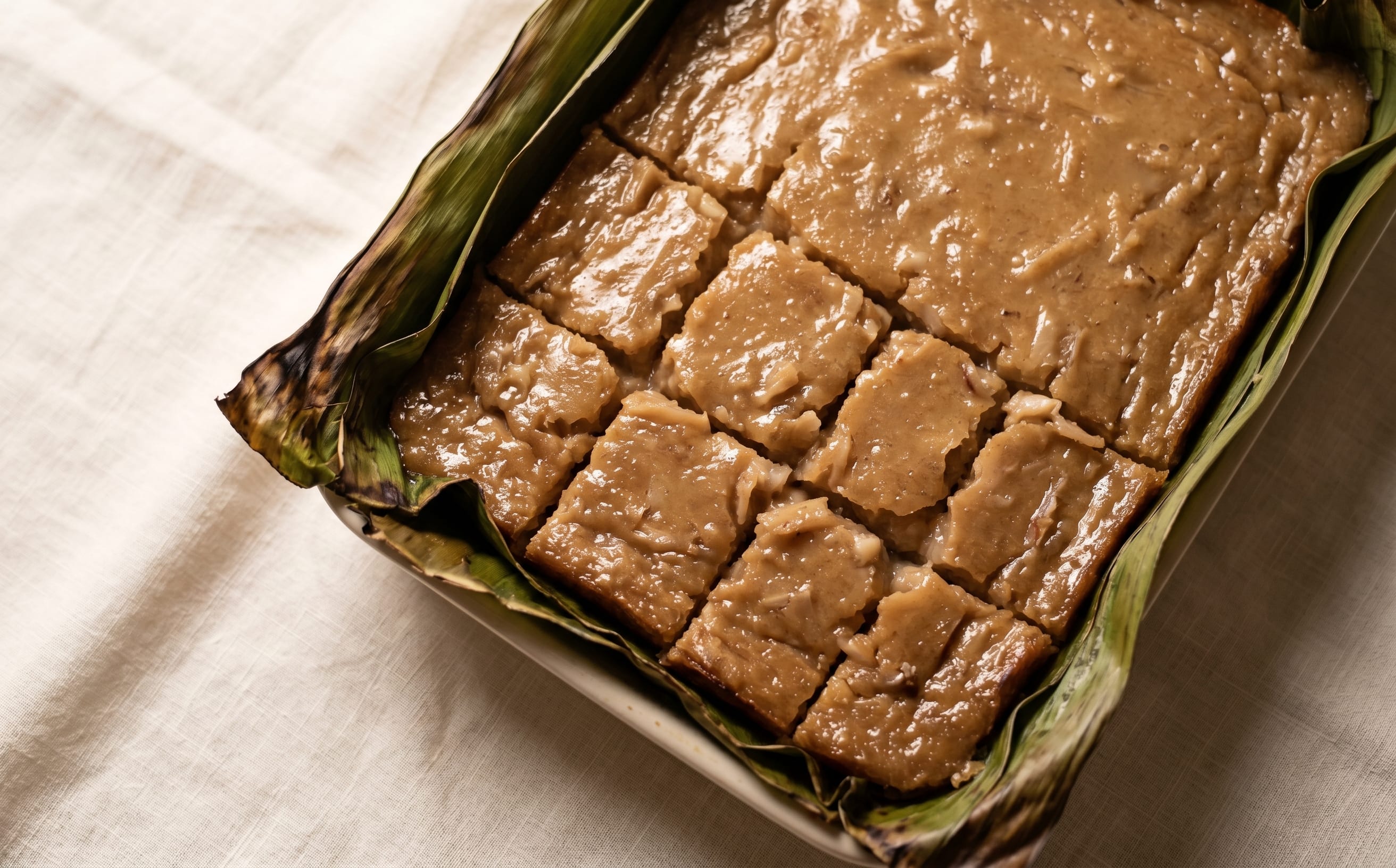 Coconut Arrowroot Pudding Cake