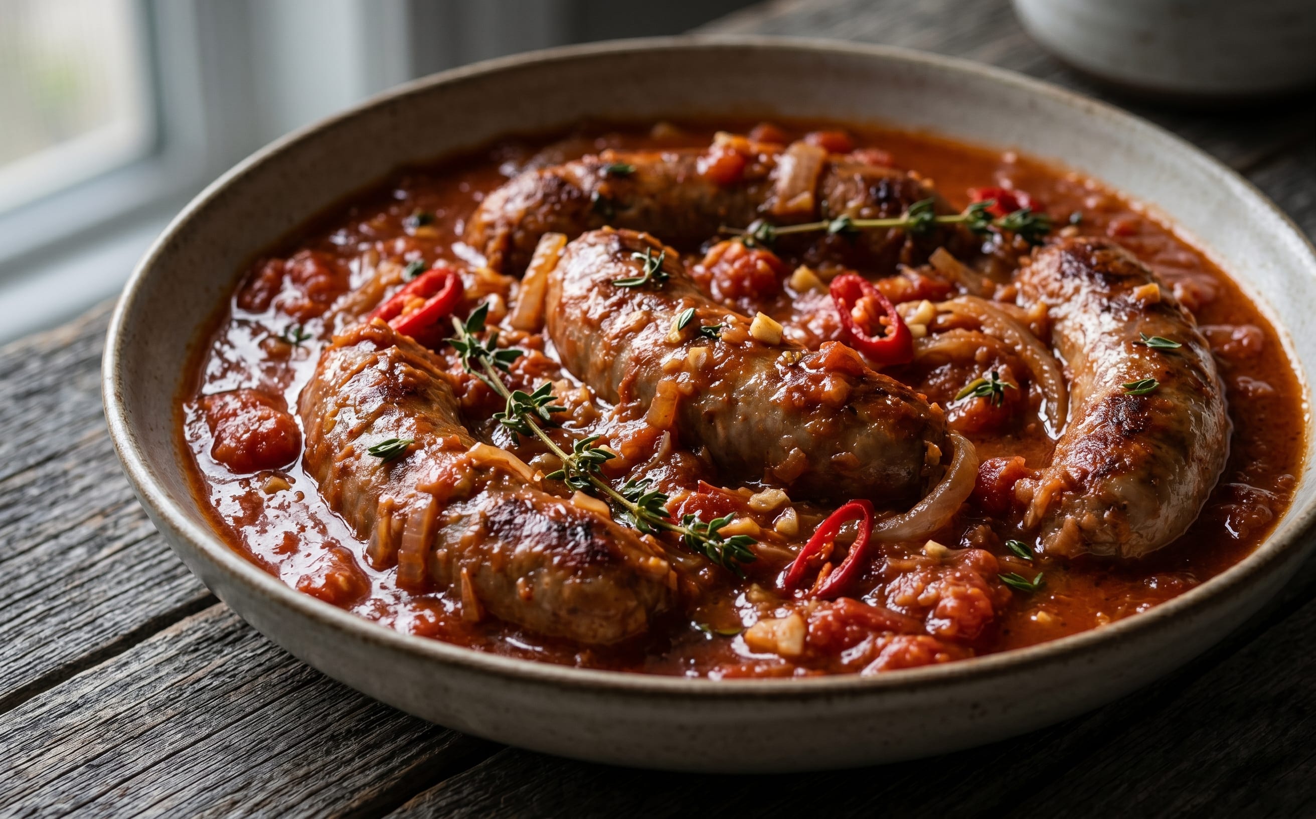 Rougaille Saucisse (Sausage in Tomato Sauce)