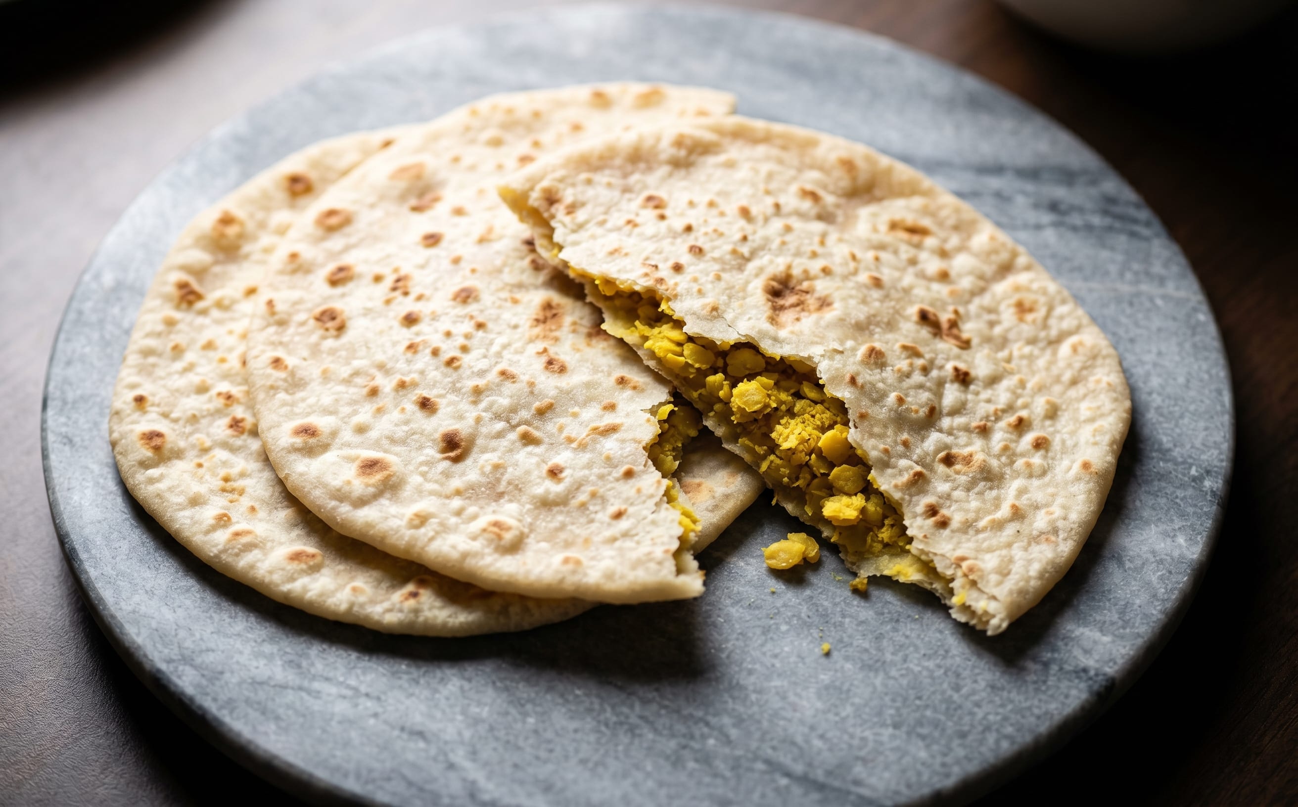 Dholl Puri (Split Pea-Stuffed Flatbread)