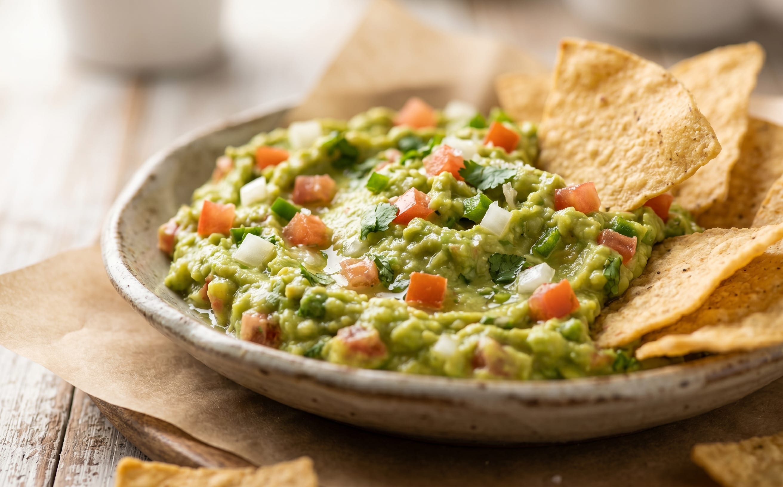 Guacamole con Totopos (Avocado Dip with Tortilla Chips)