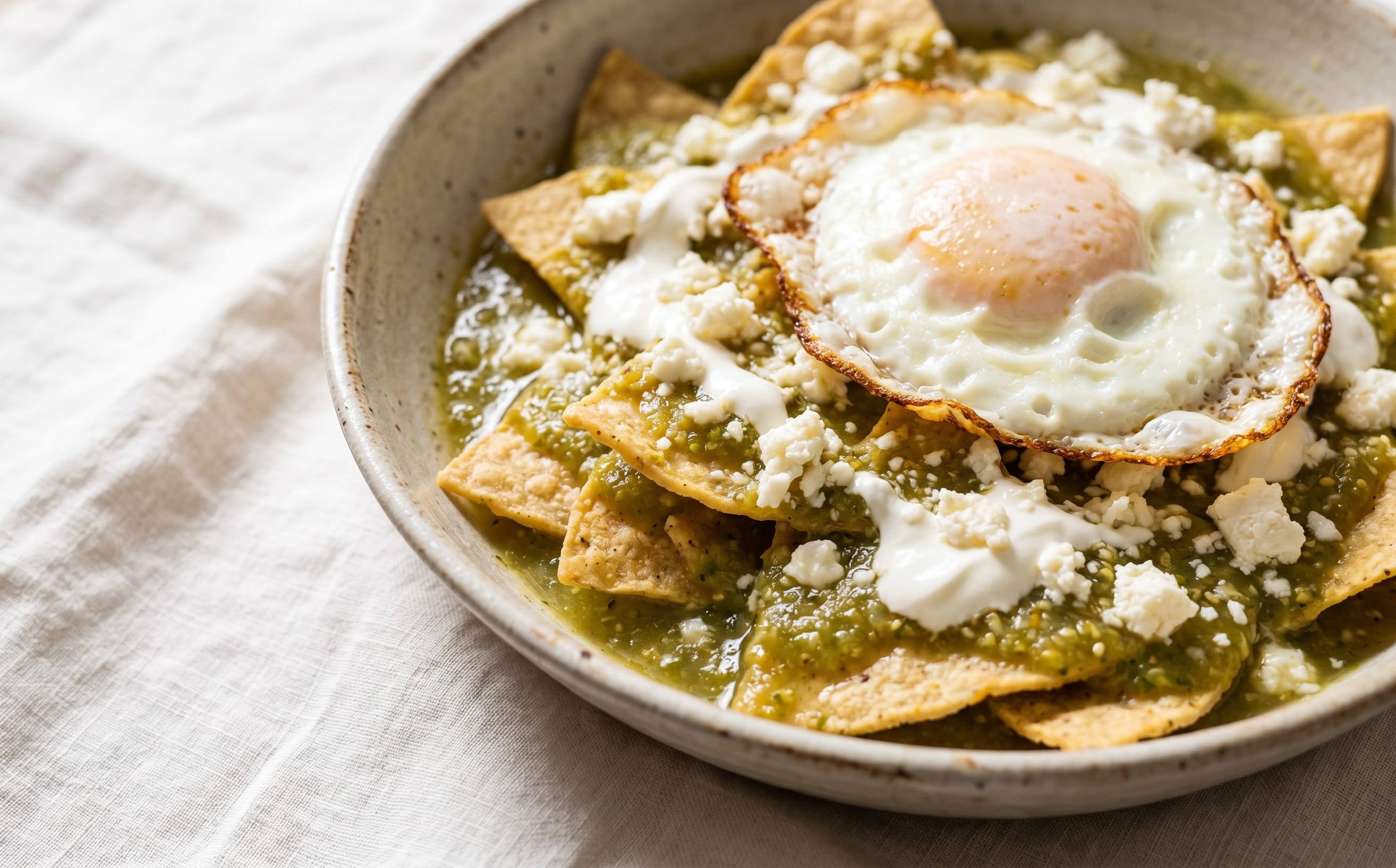 Chilaquiles Verdes (Tortilla Chips in Green Salsa)