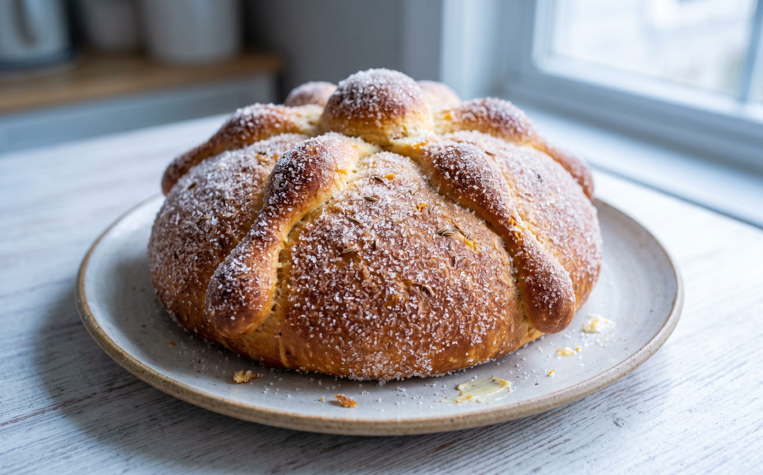 Pan de Muerto (Orange-Anise Sweet Bread)