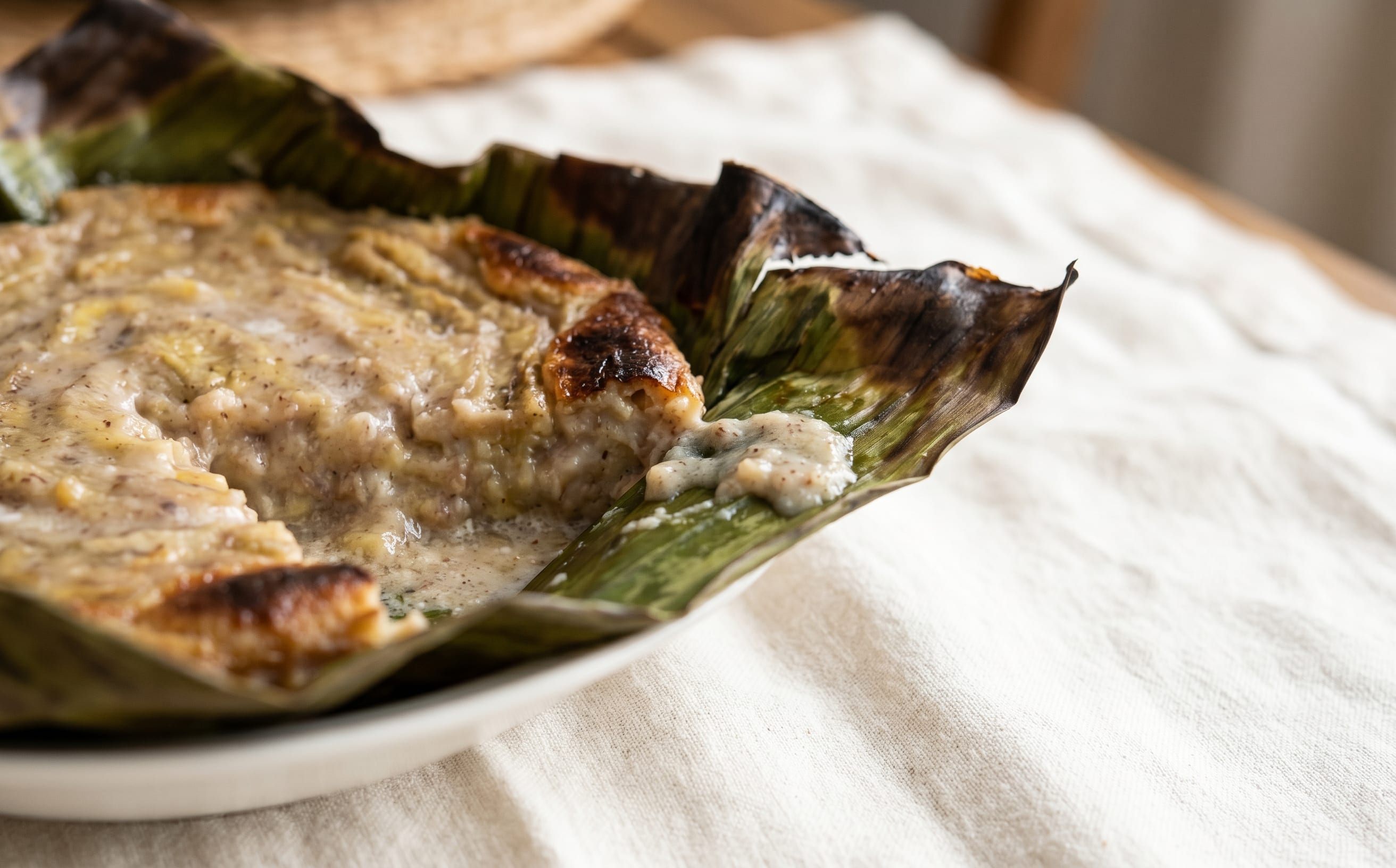 Micronesian-Style Banana and Coconut Pudding
