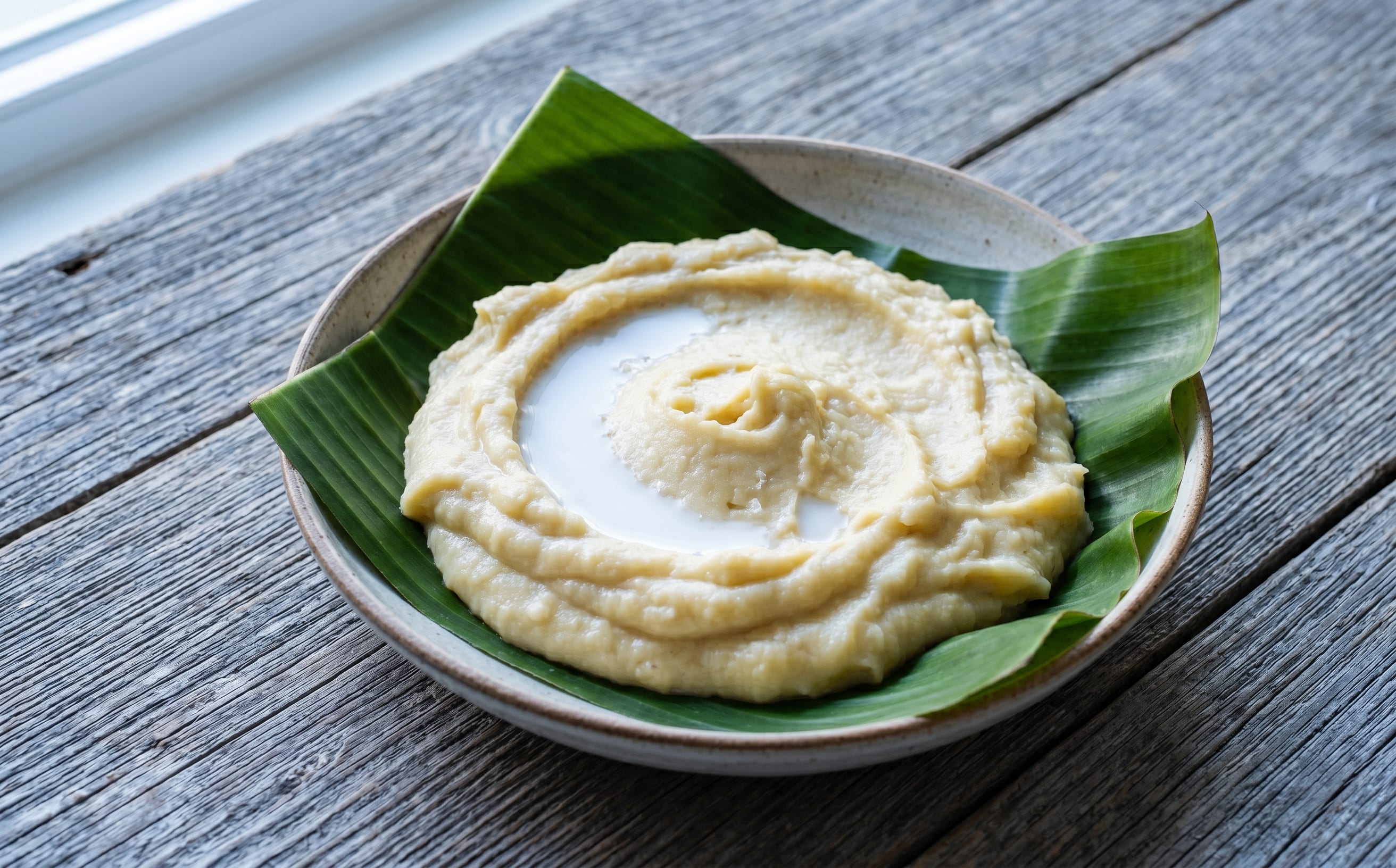 Pohnpeian-Style Pounded Breadfruit with Coconut Milk