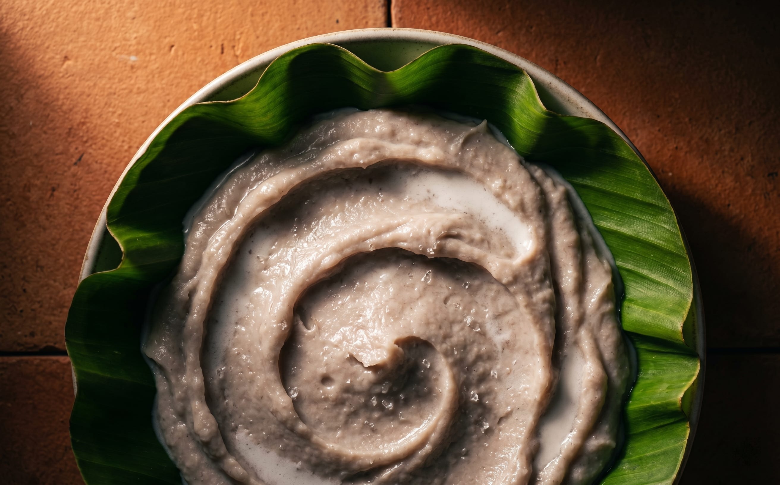 Fahfah (Kosraean Pounded Taro with Coconut)