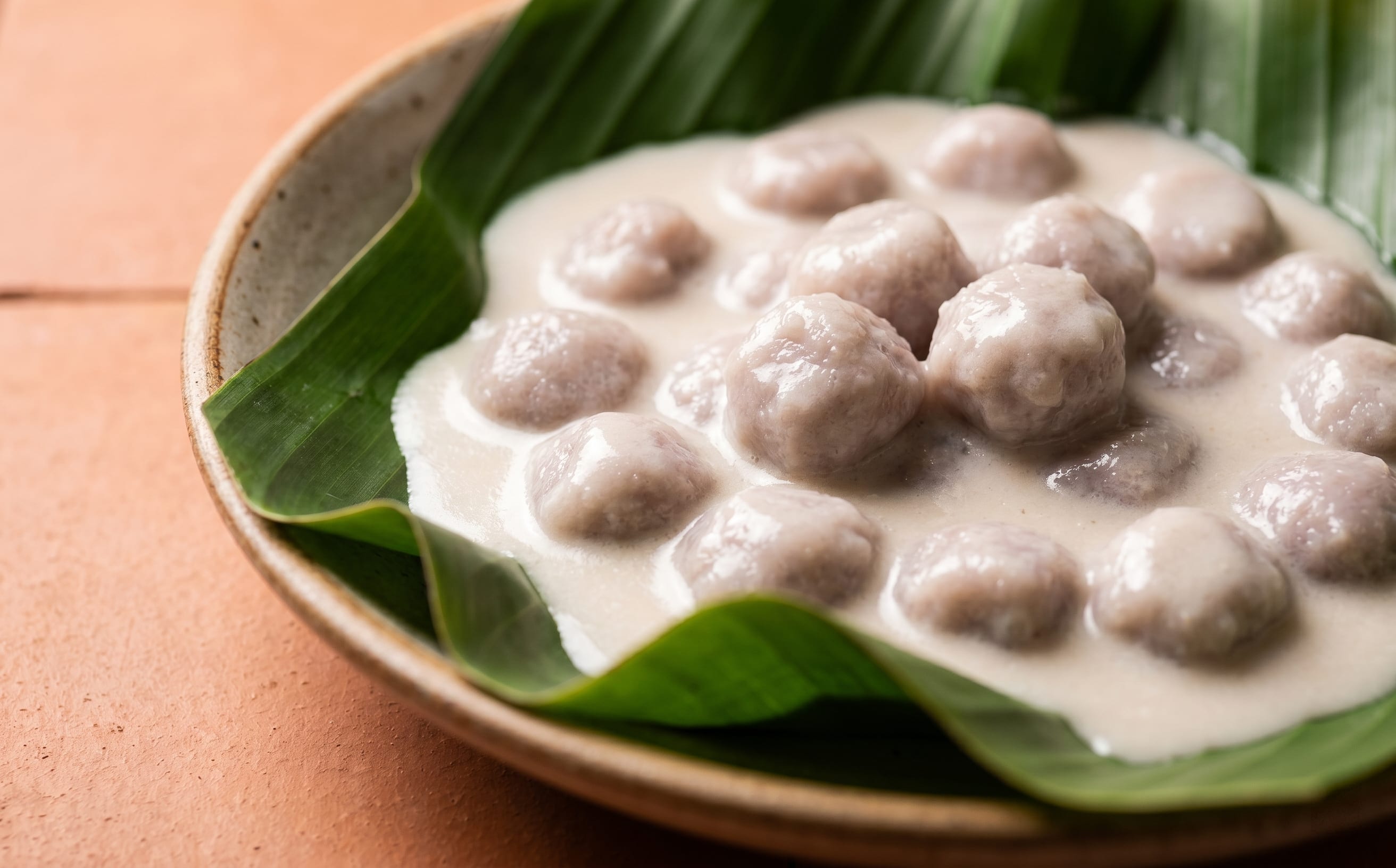 Micronesian-Style Taro Dumplings in Coconut Milk