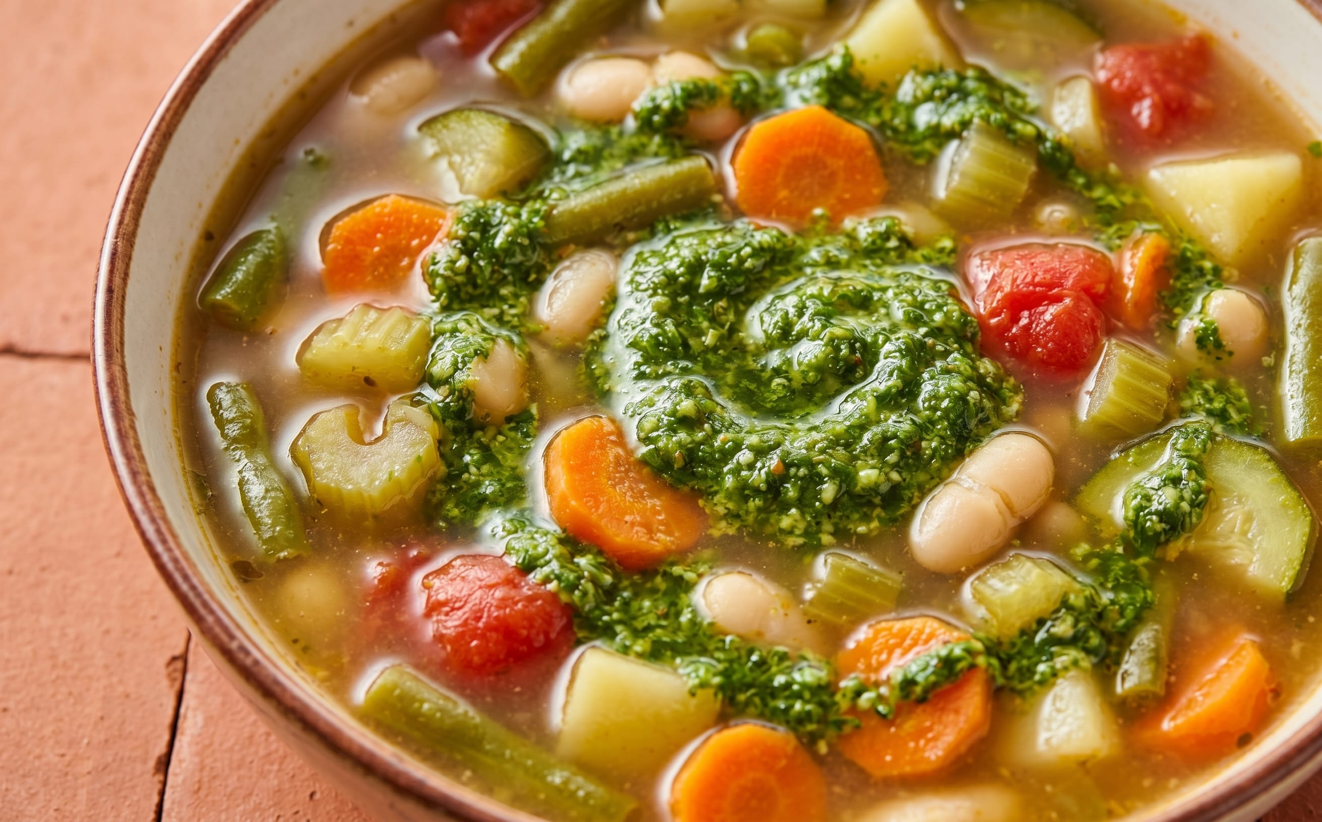 Soupe au Pistou (Vegetable and Bean Soup with Basil)