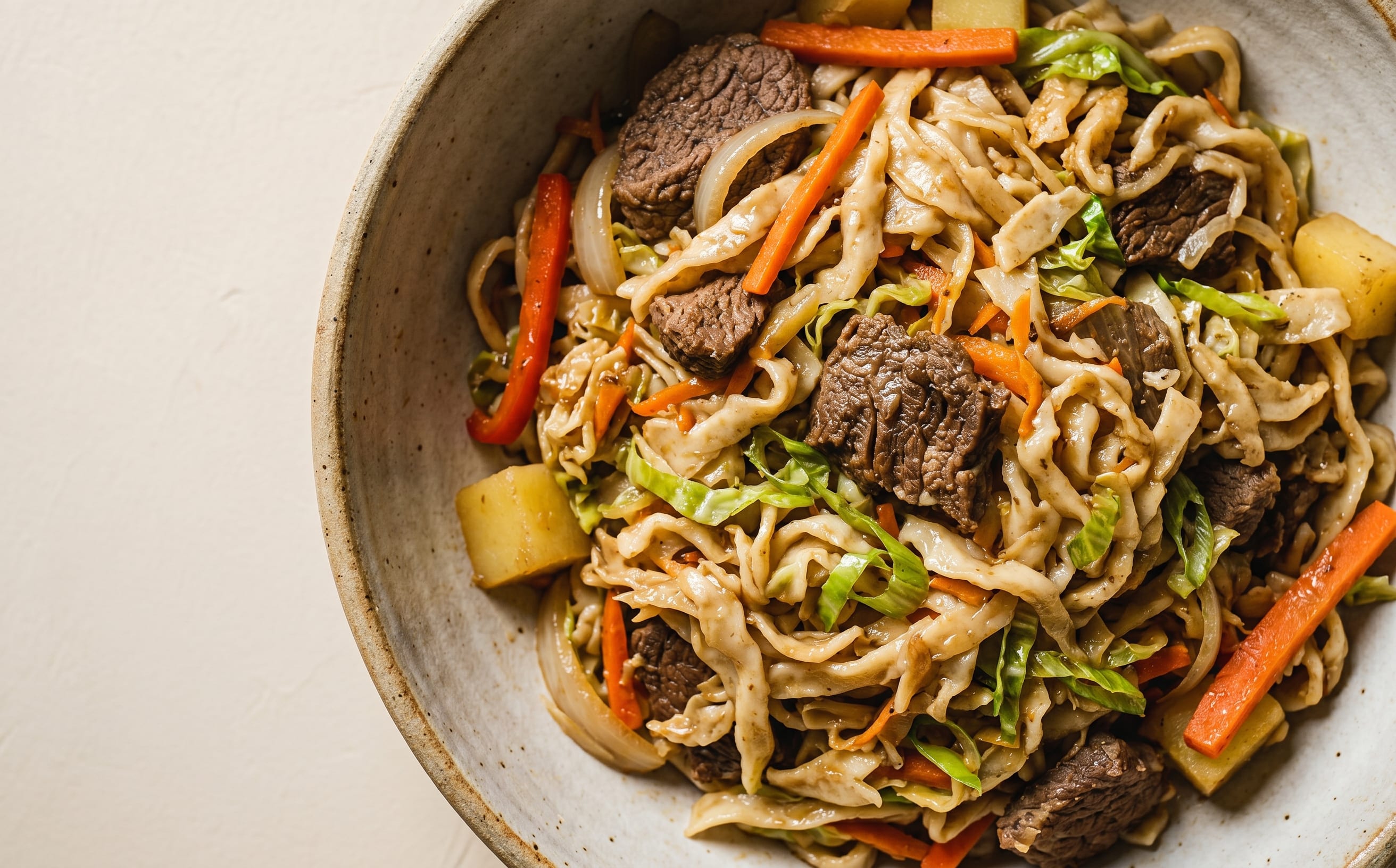 Tsuivan (Beef and Vegetable Noodles)
