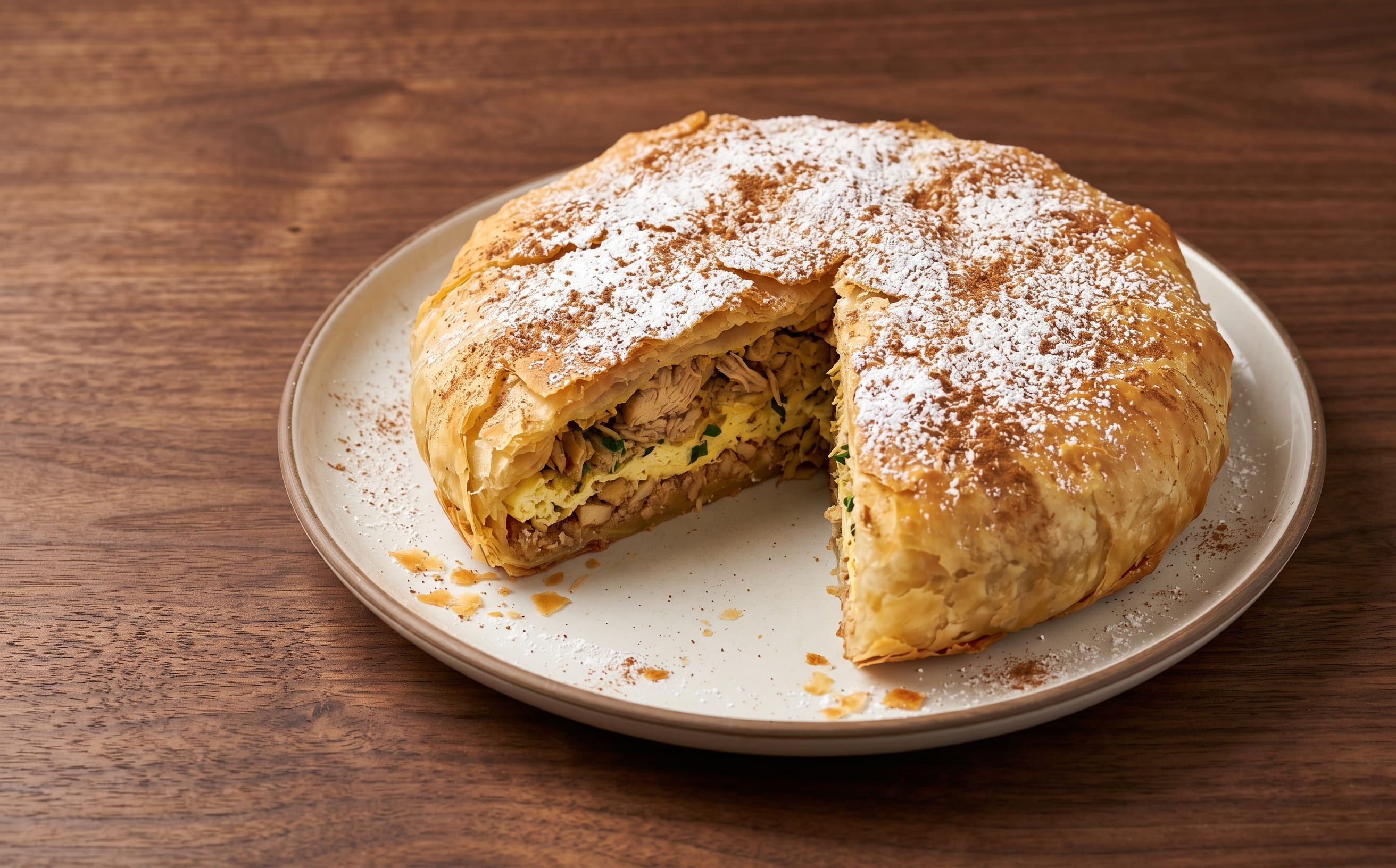 Bastilla au Poulet (Moroccan Chicken Pie)