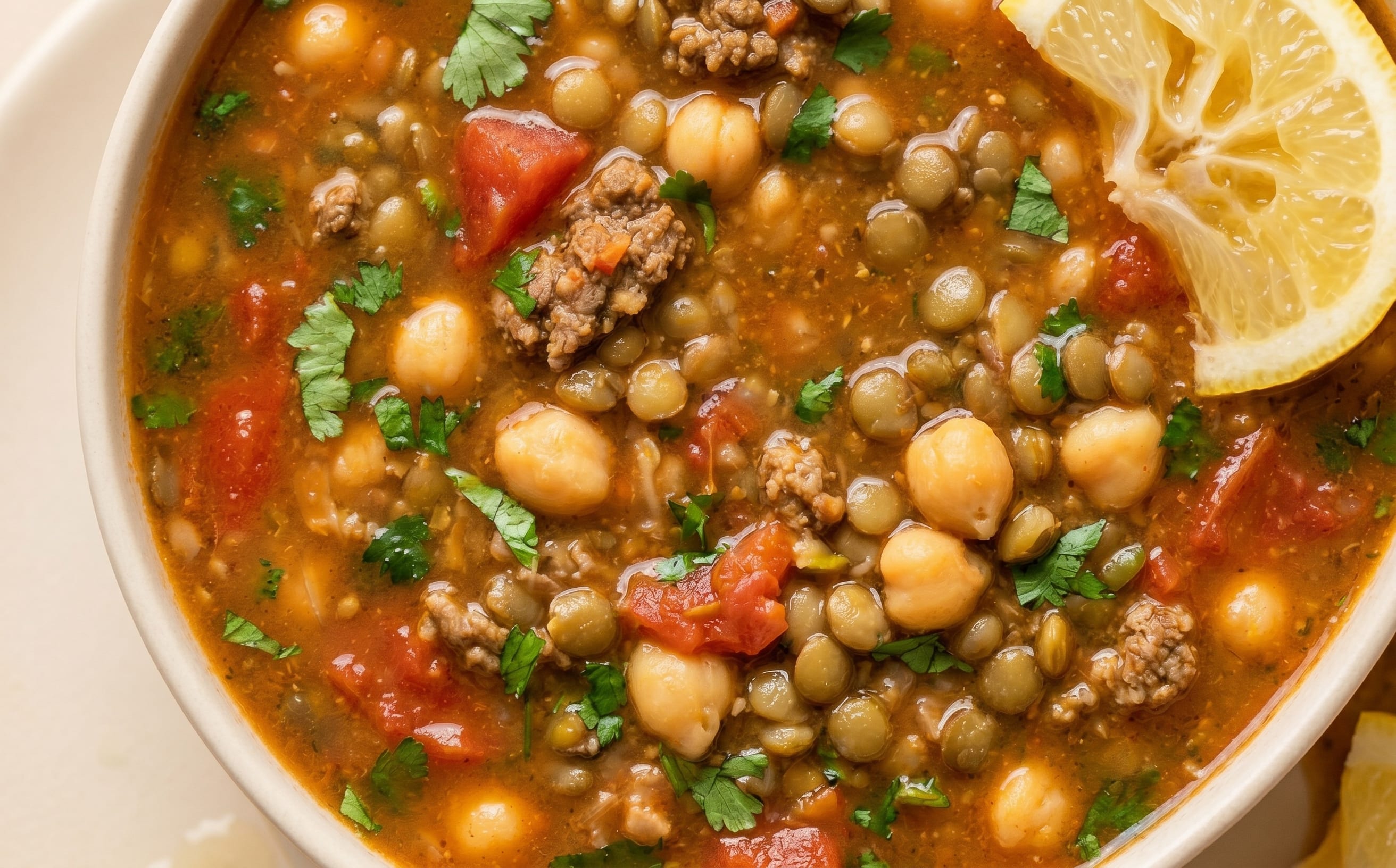 Harira (Tomato, Chickpea, and Lentil Soup)