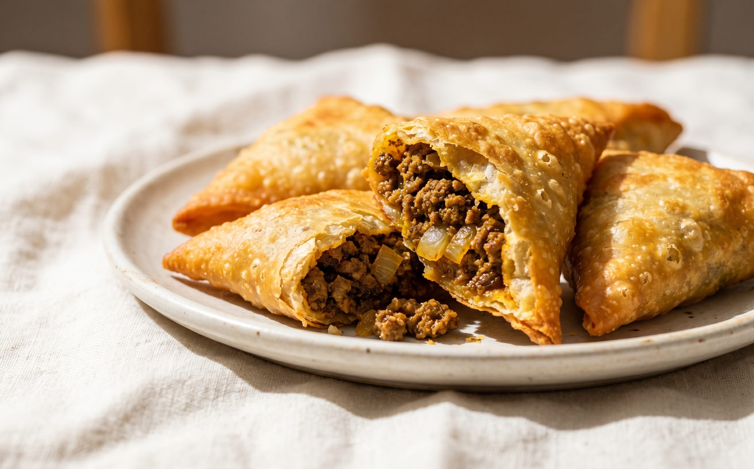 Chamuças de Carne (Beef Samosas)