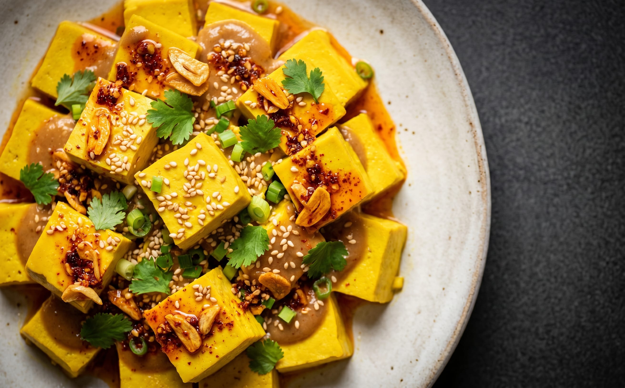 Tohu Thoke (Burmese Chickpea Tofu Salad)