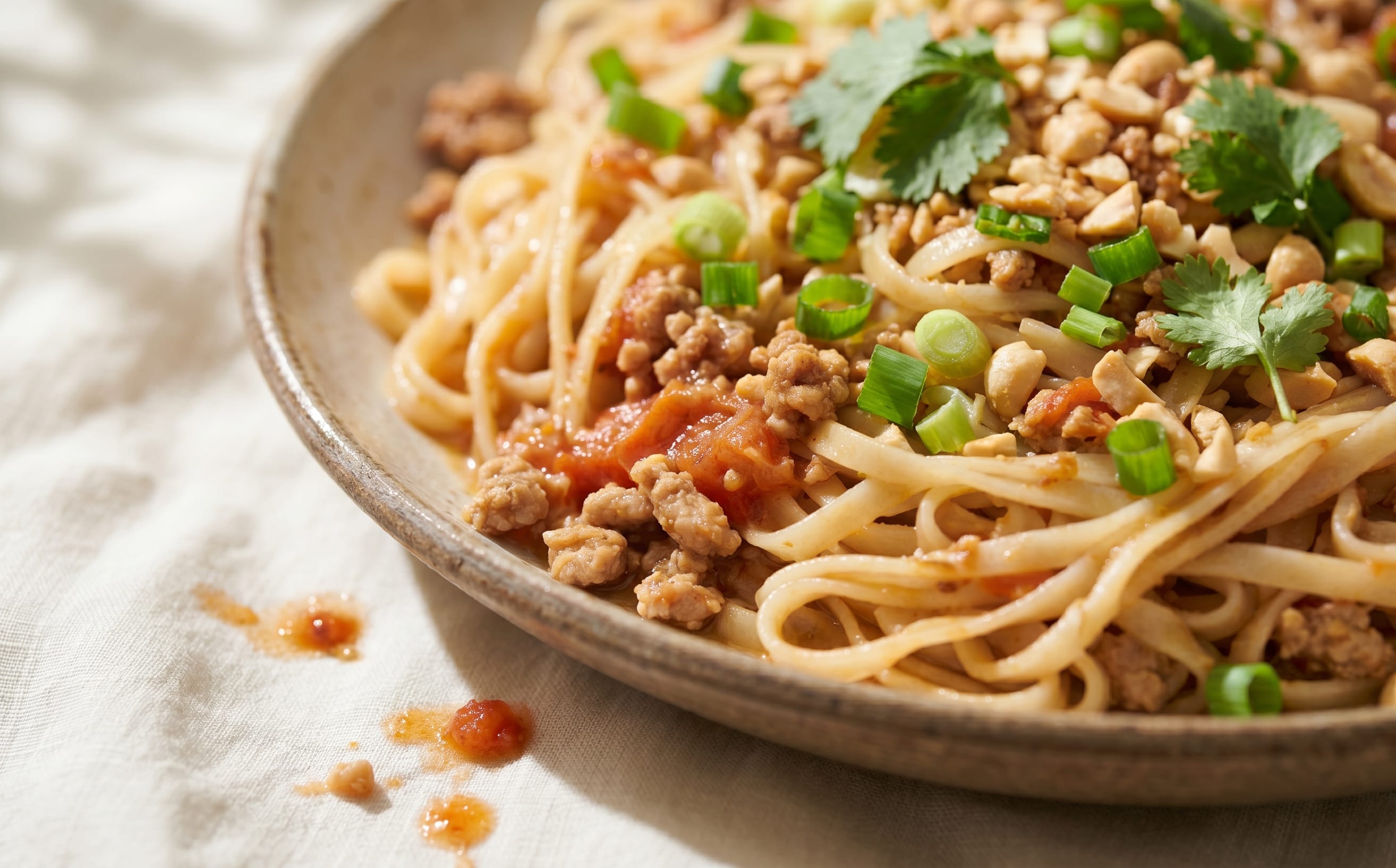 Shan Khauk Swe (Shan Noodles with Pork and Tomato)