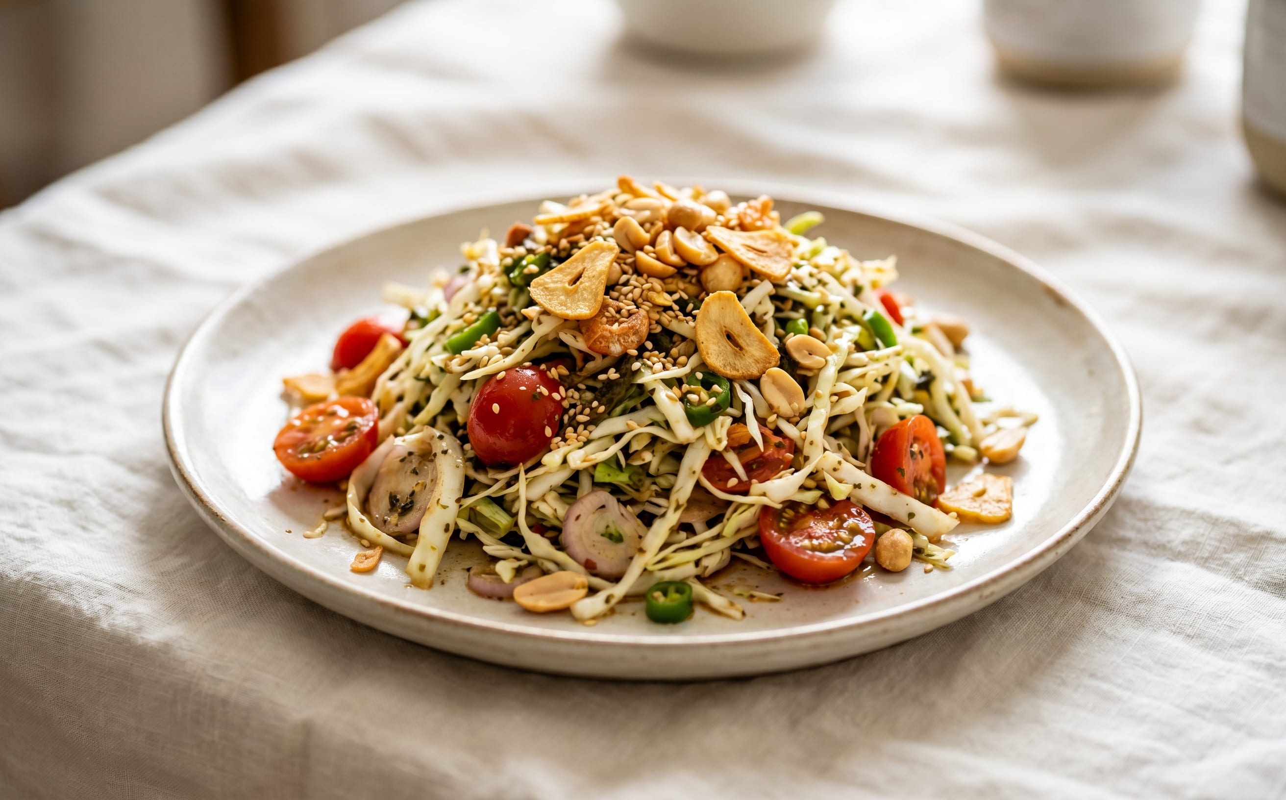 Lahpet Thoke (Burmese Tea Leaf Salad)