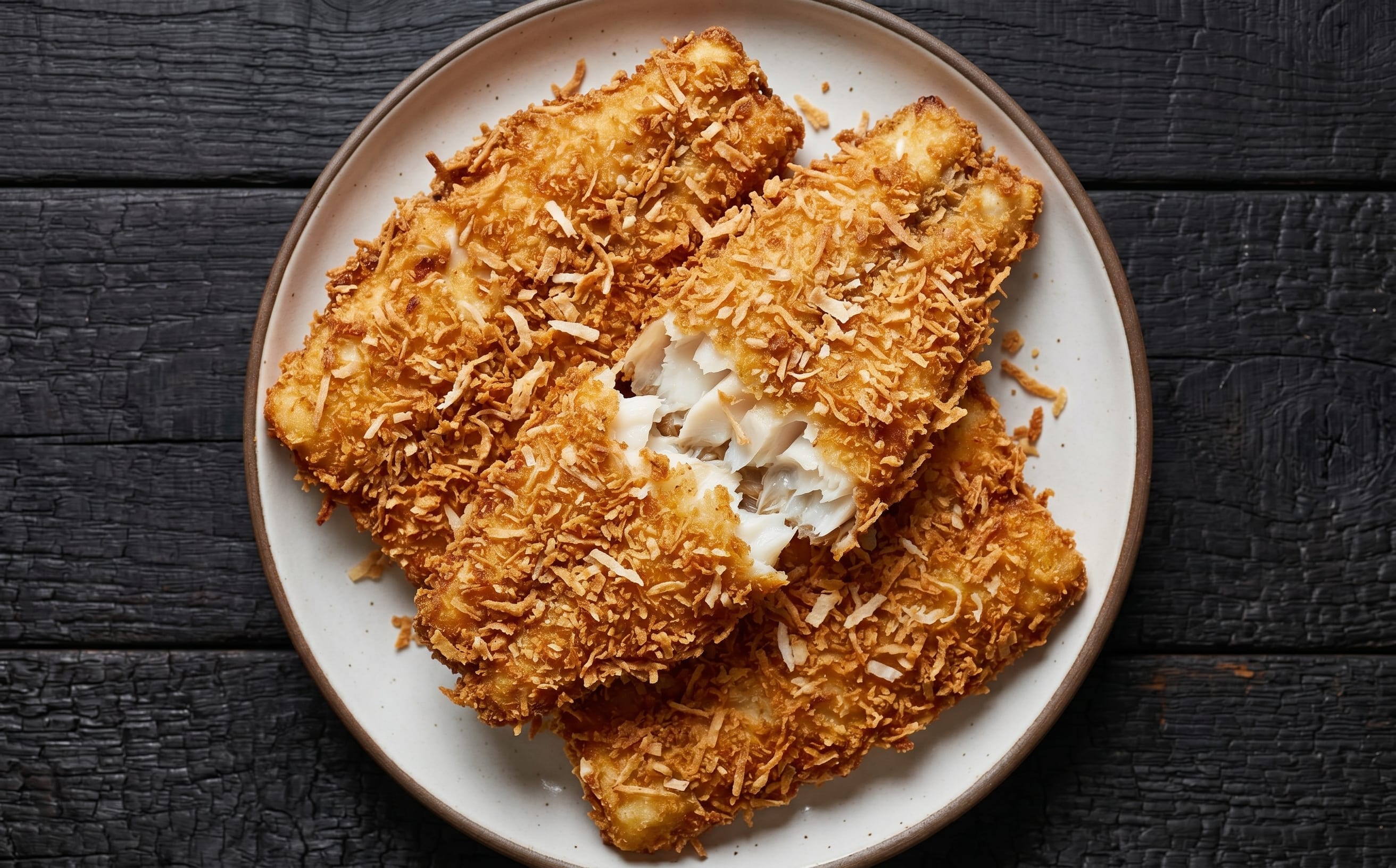 Coconut-Crusted Fried Fish