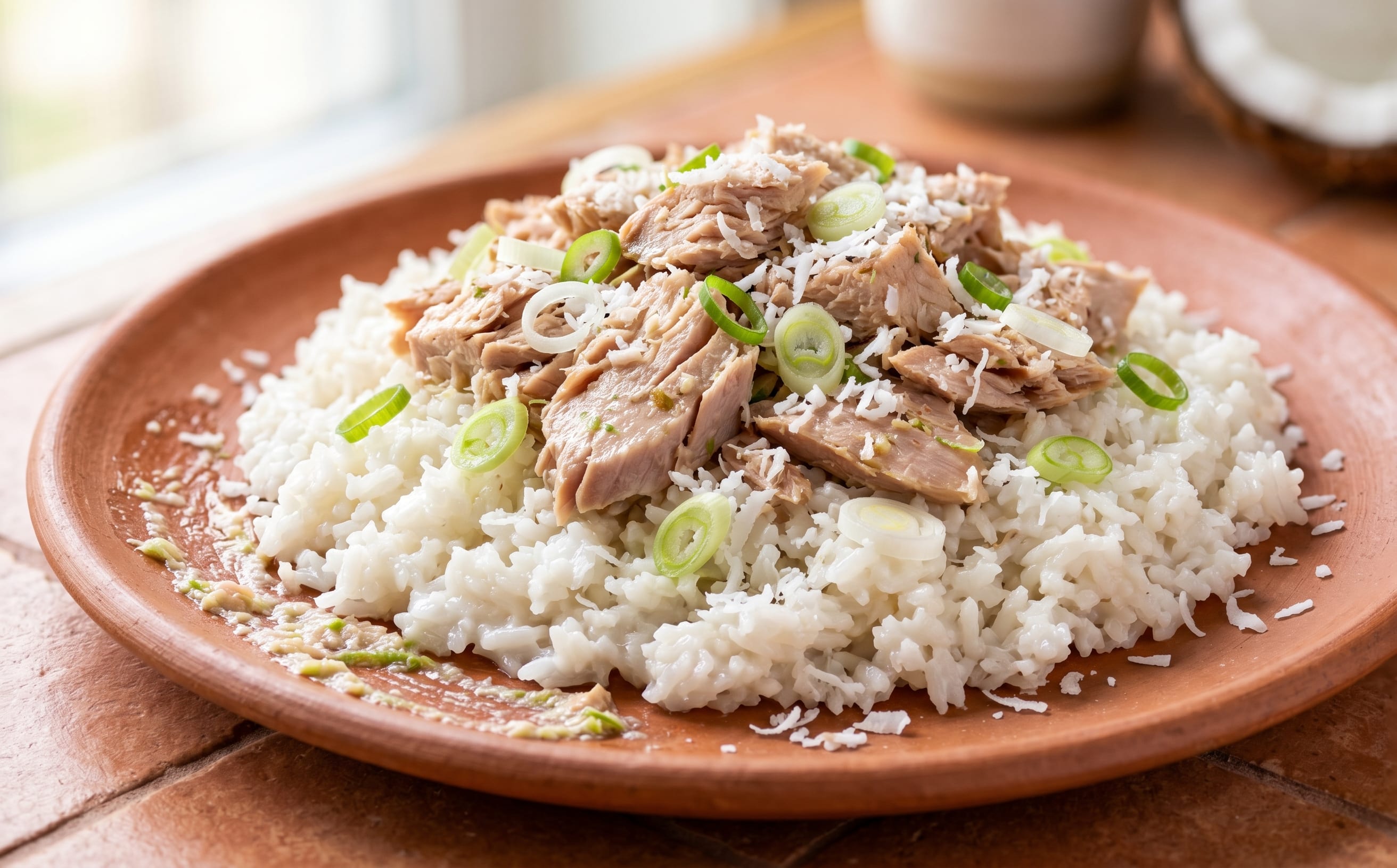 Nauruan-Style Coconut Rice with Tuna