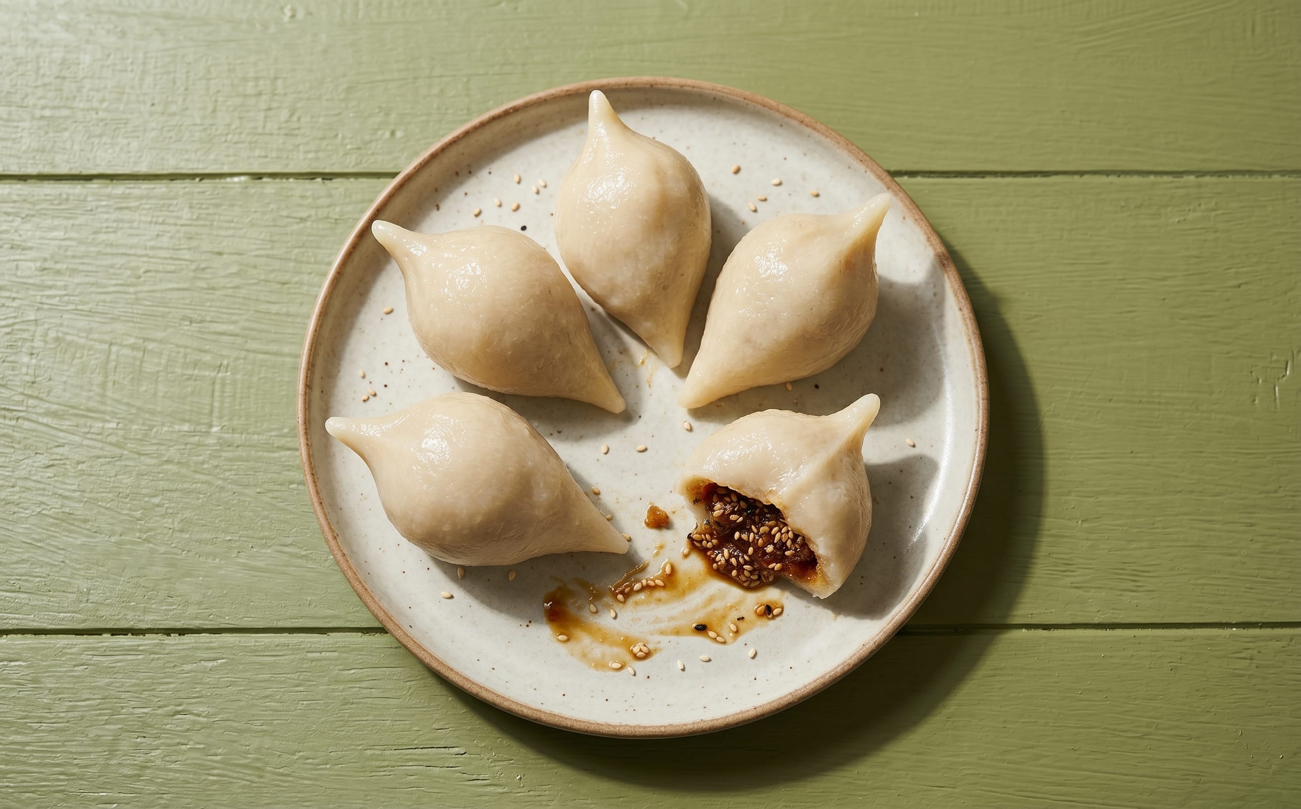 Yomari (Steamed Rice Dumplings with Jaggery and Sesame)