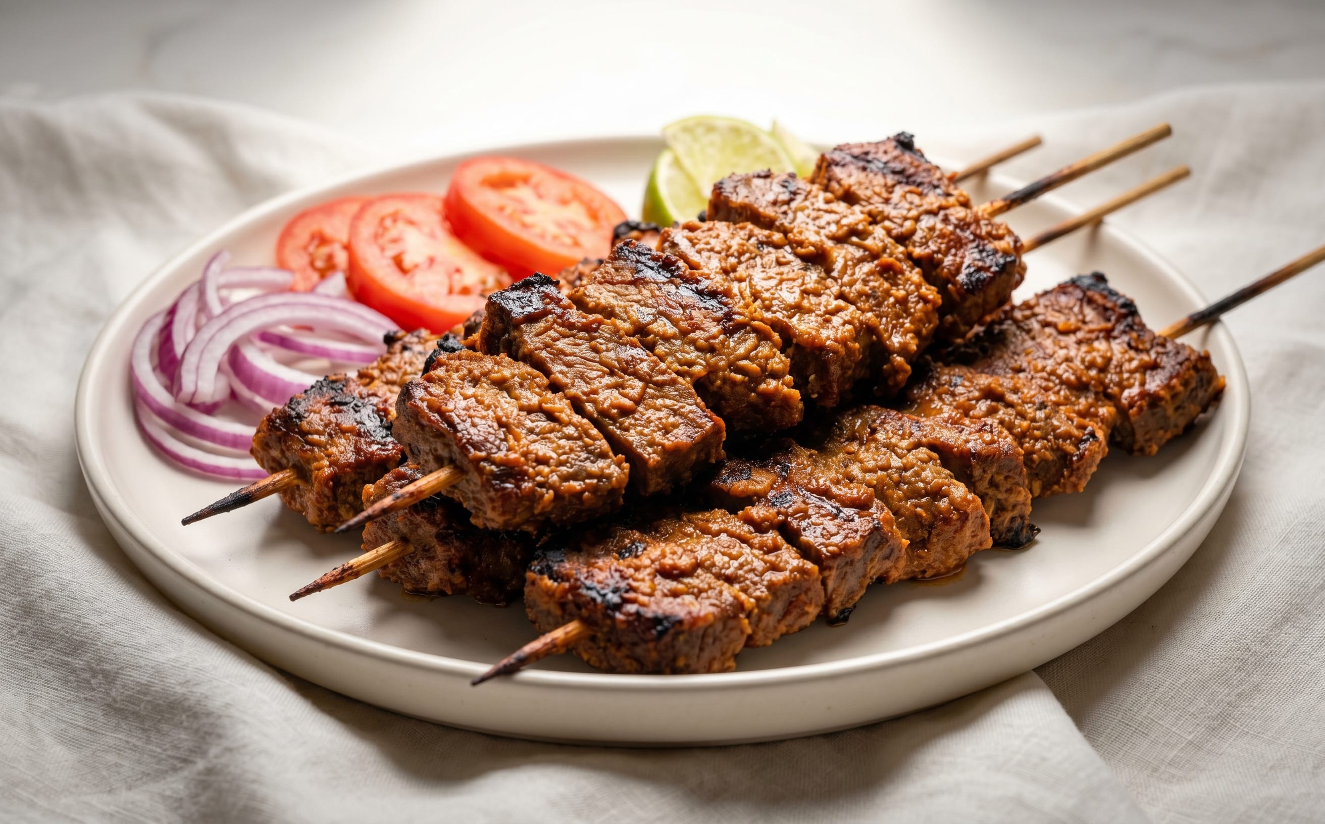 Beef Brochettes with Peanut Spice